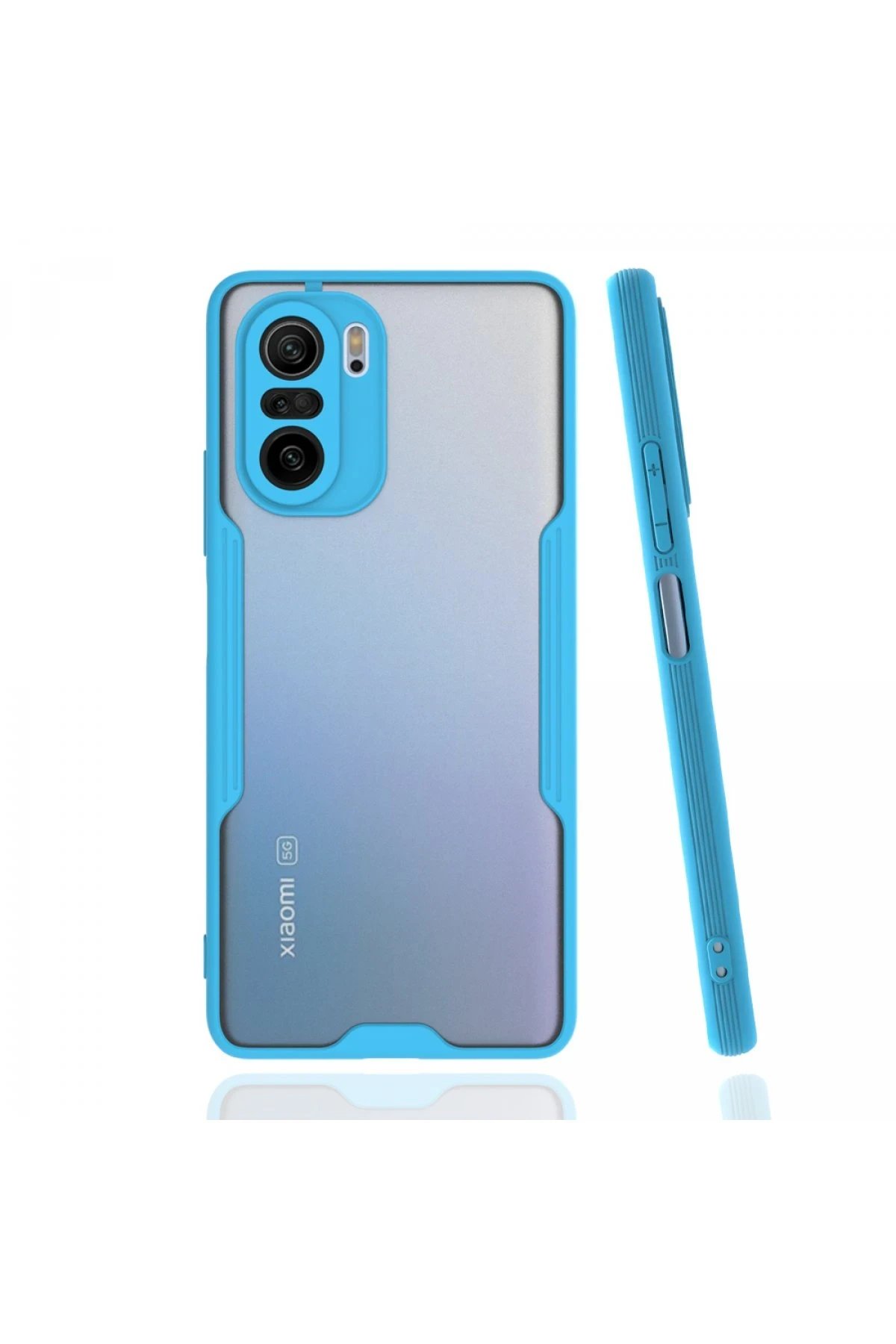 Xiaomi Poco F3 Kılıf Platin Silikon - Mavi-(5796)