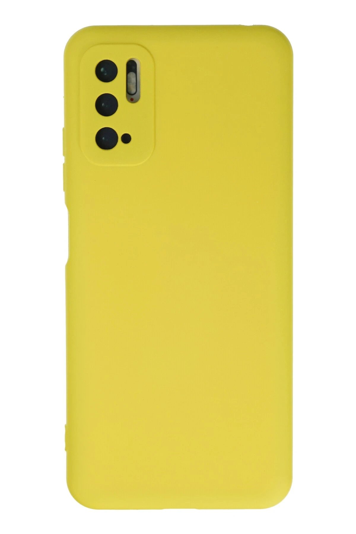 Xiaomi Redmi Note 10 5G Kılıf Nano içi Kadife Silikon - Sarı-(5796)