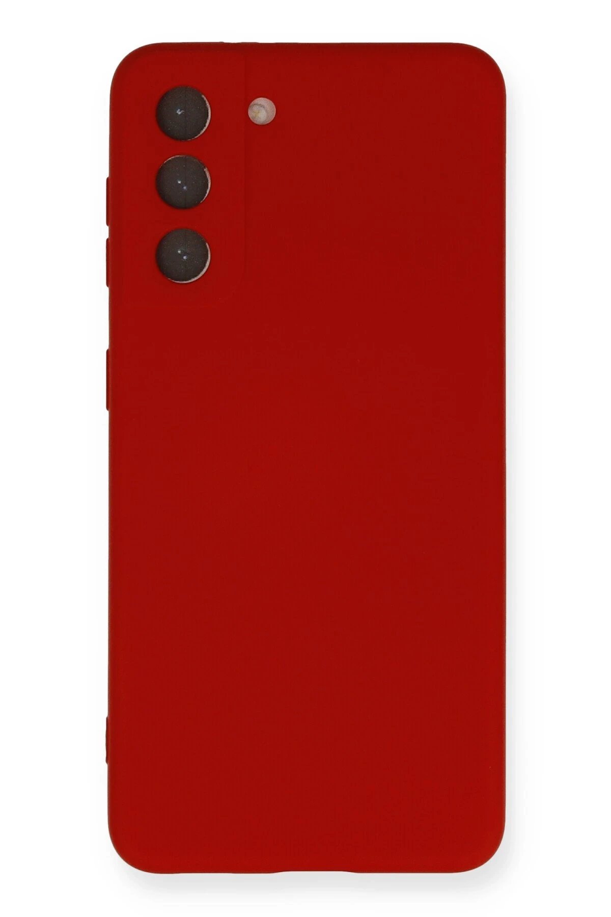 Samsung Galaxy S21 FE Kılıf Nano içi Kadife Silikon - Kırmızı-(5796)