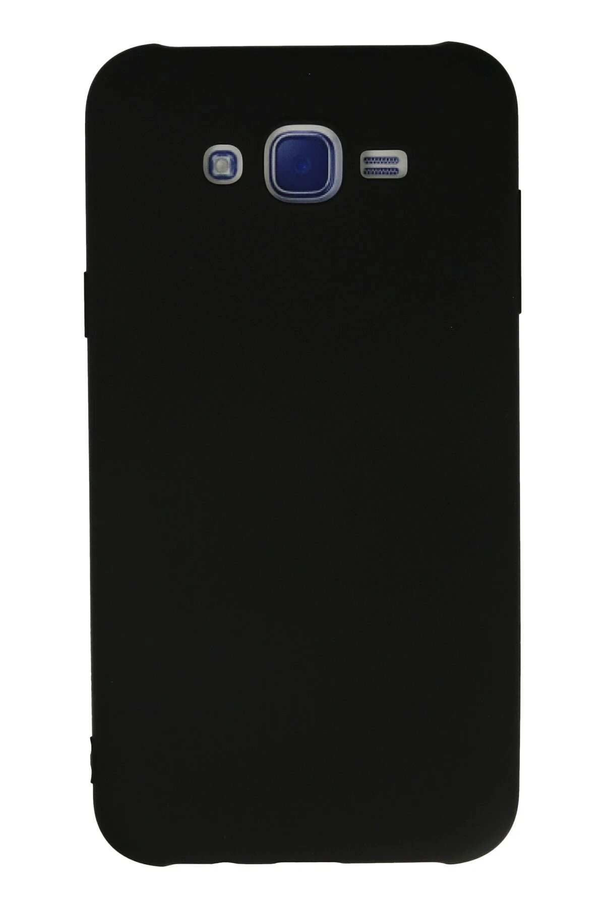 Samsung Galaxy J7 Kılıf Nano içi Kadife Silikon - Siyah-(5796)