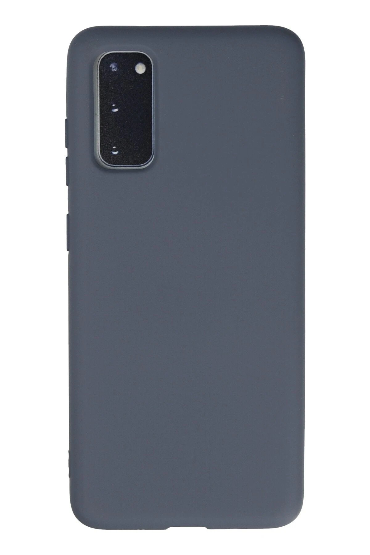 Samsung Galaxy S20 Kılıf Nano içi Kadife Silikon - Gri-(5796)