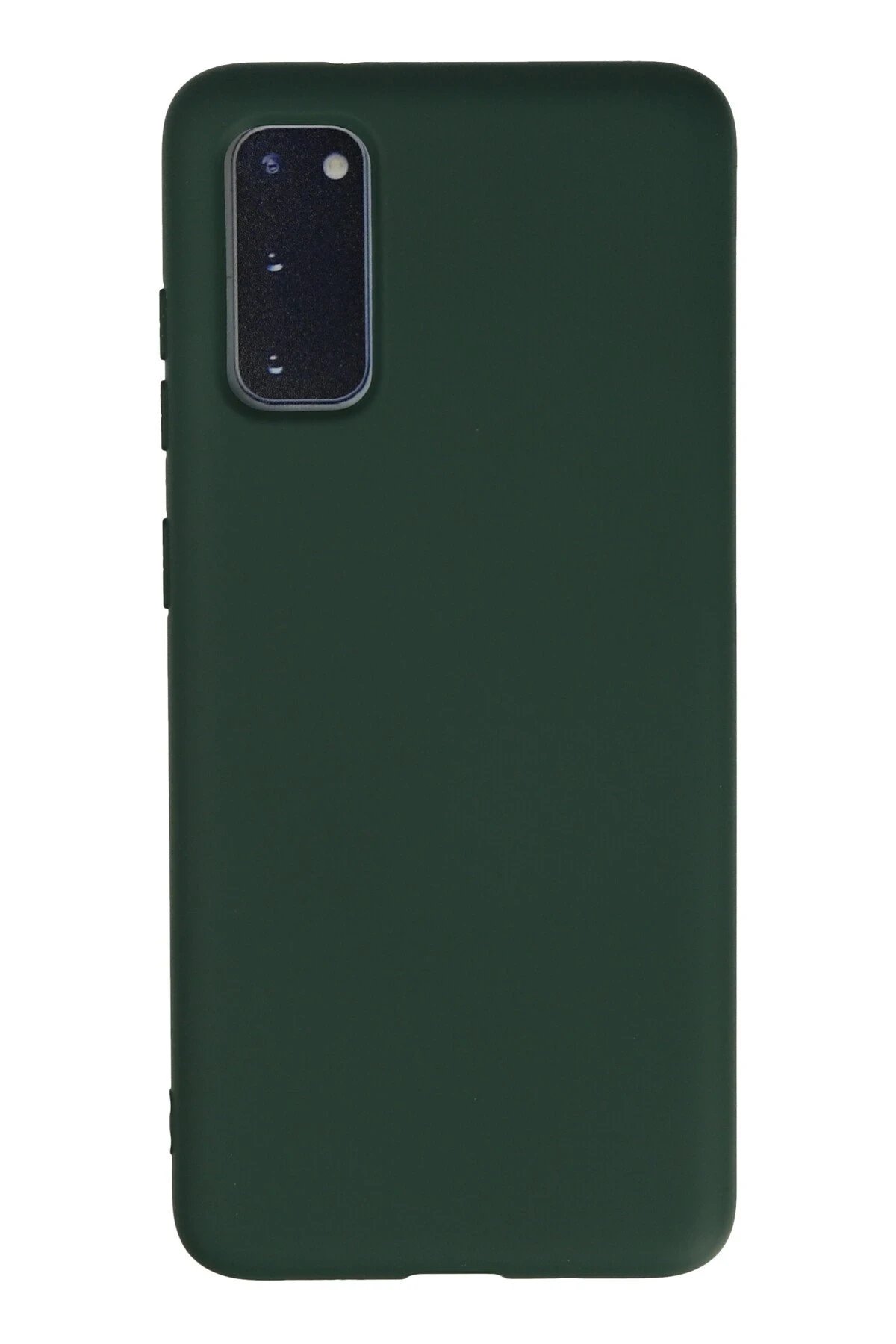 Samsung Galaxy S20 Kılıf Nano içi Kadife Silikon - Koyu Yeşil-(5796)