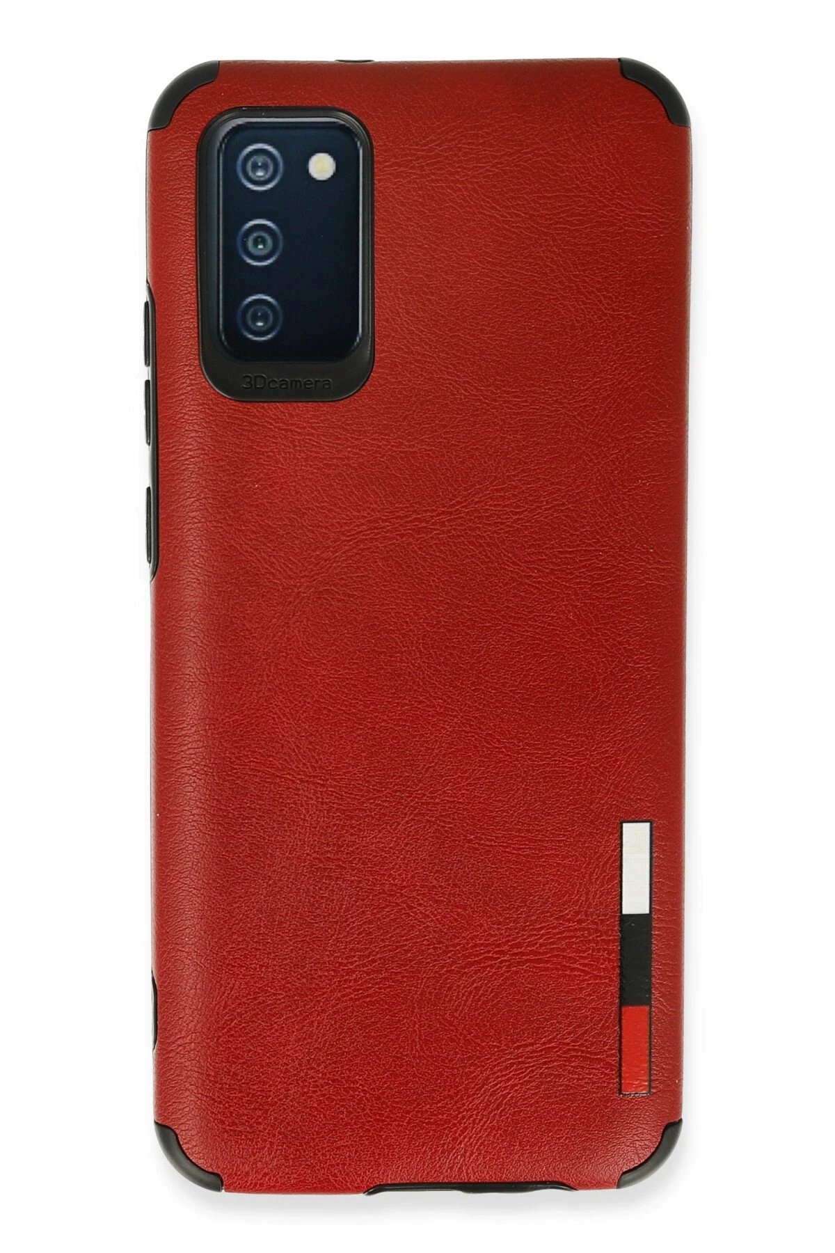 Samsung Galaxy A03S Kılıf Loop Deri Silikon - Kırmızı-(5796)
