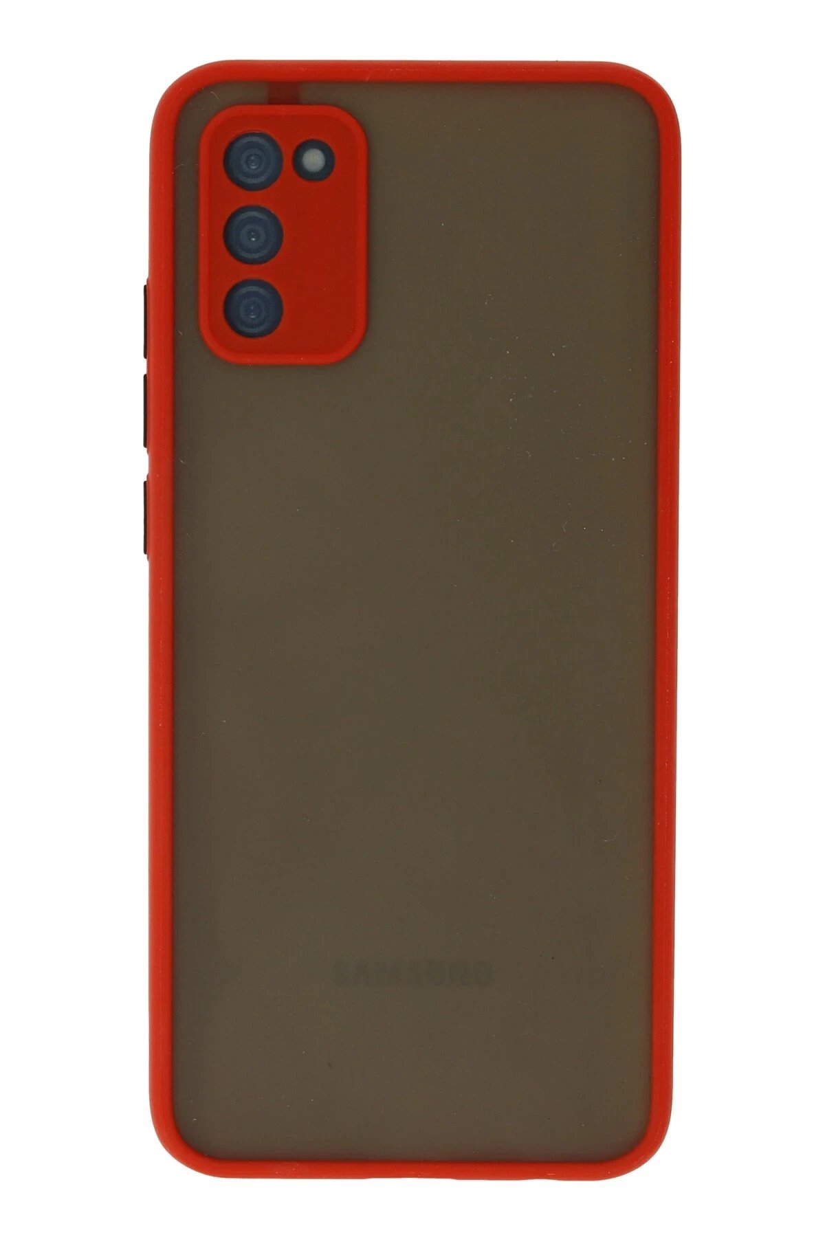 Samsung Galaxy A03S Kılıf Montreal Silikon Kapak - Kırmızı-(5796)