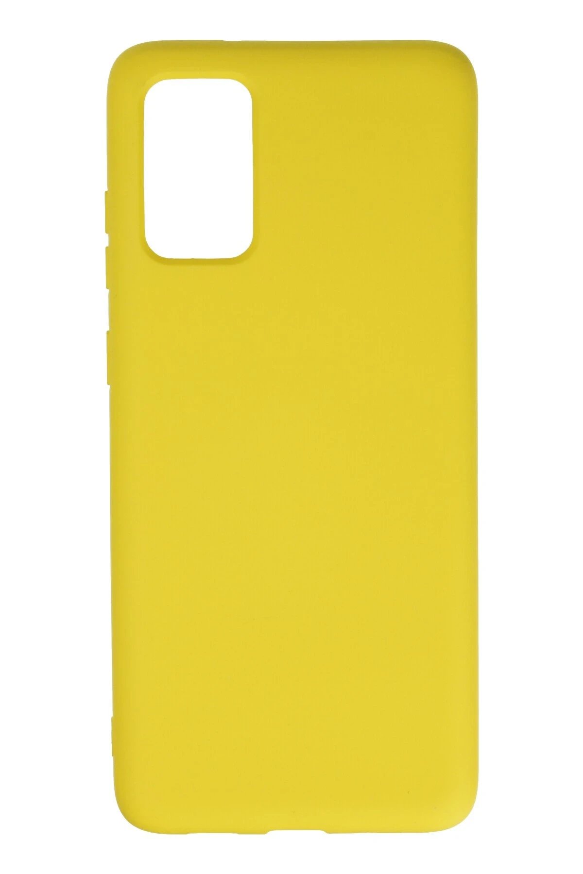 Samsung Galaxy S20 Plus Kılıf Nano içi Kadife Silikon - Sarı-(5796)