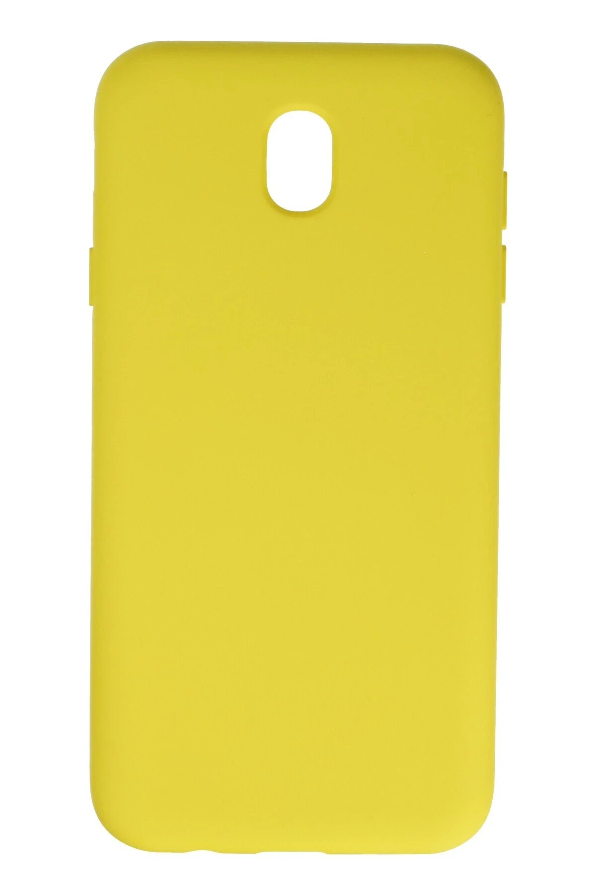 Samsung Galaxy J7 Pro / J730 Kılıf Nano içi Kadife Silikon - Sarı-(5796)