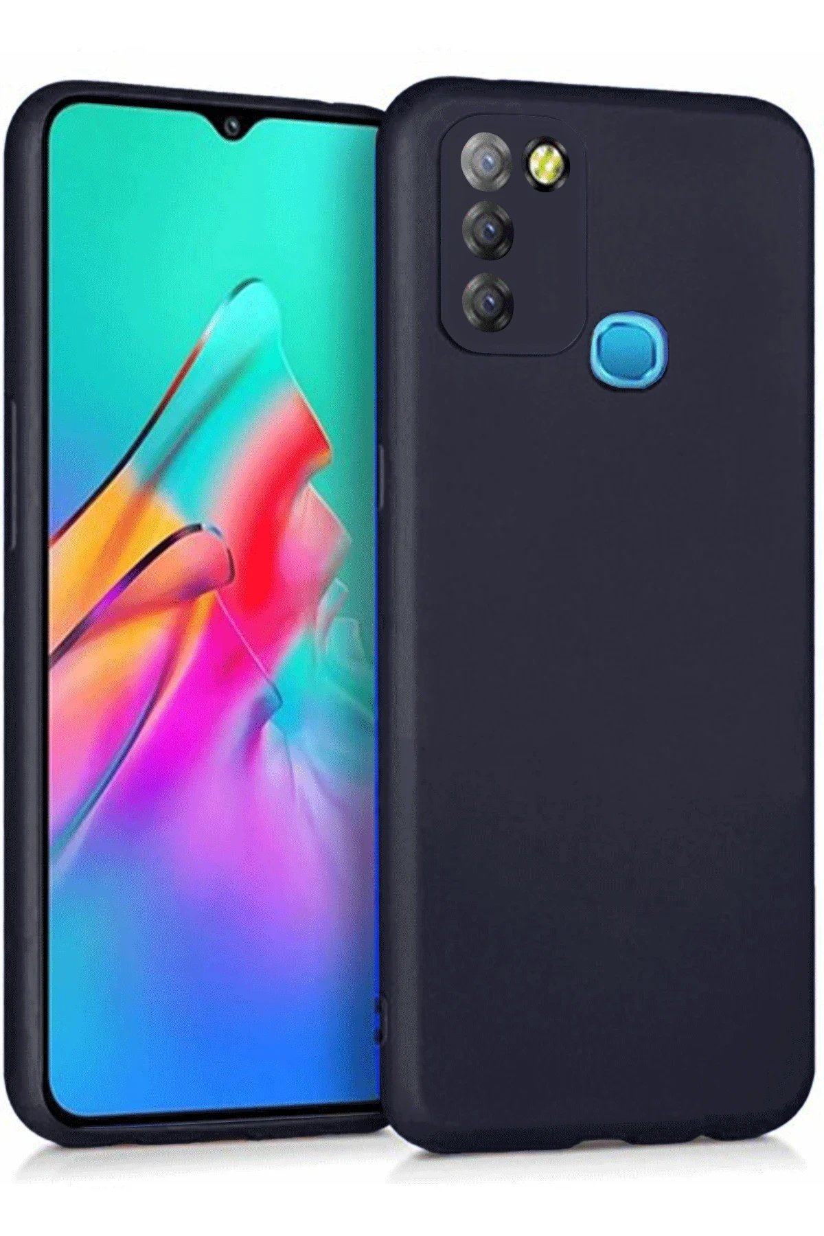 İnfinix Smart 5 Kılıf First Silikon - Siyah-(5796)