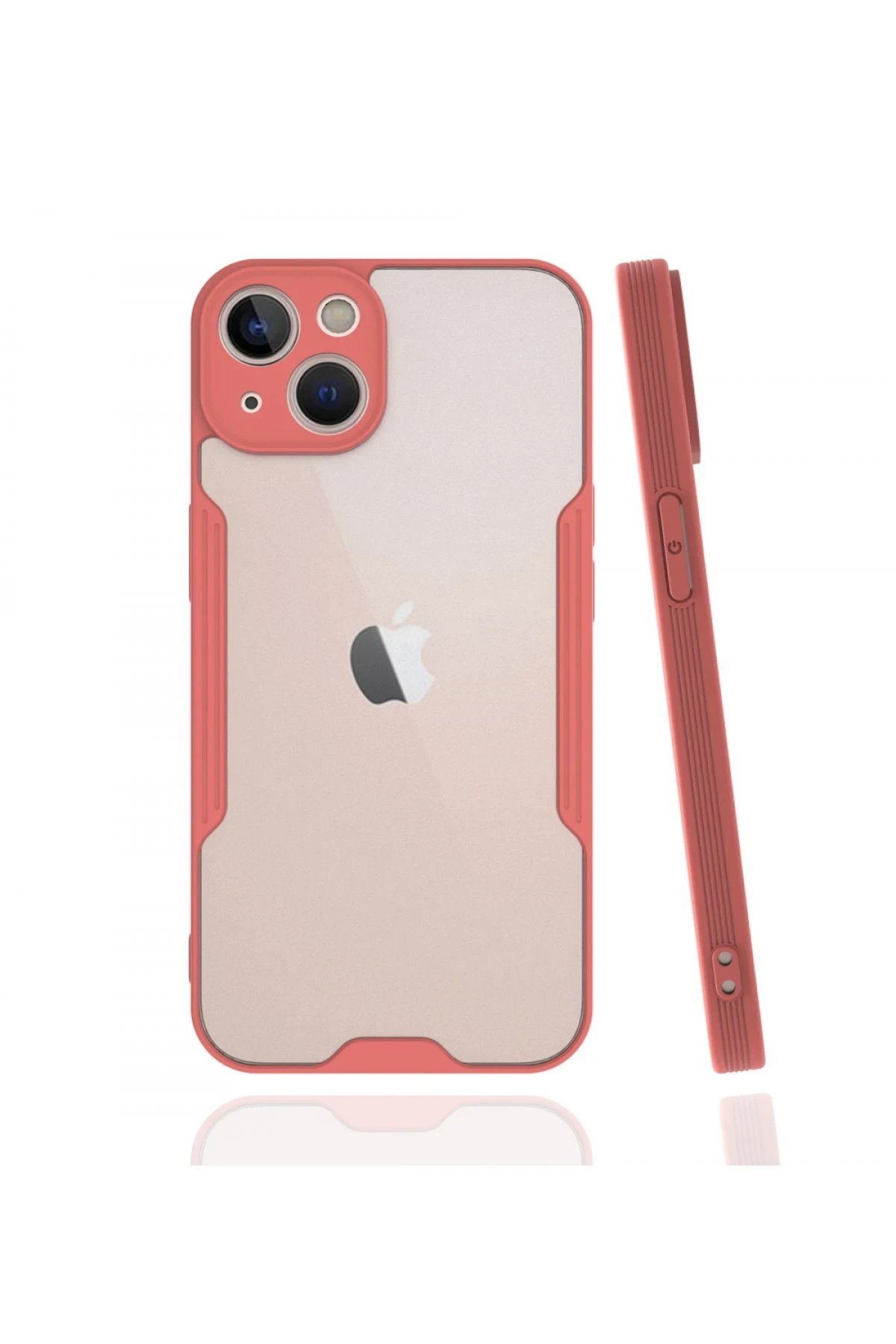 iPhone 13 Kılıf Platin Silikon - Pembe-(5796)