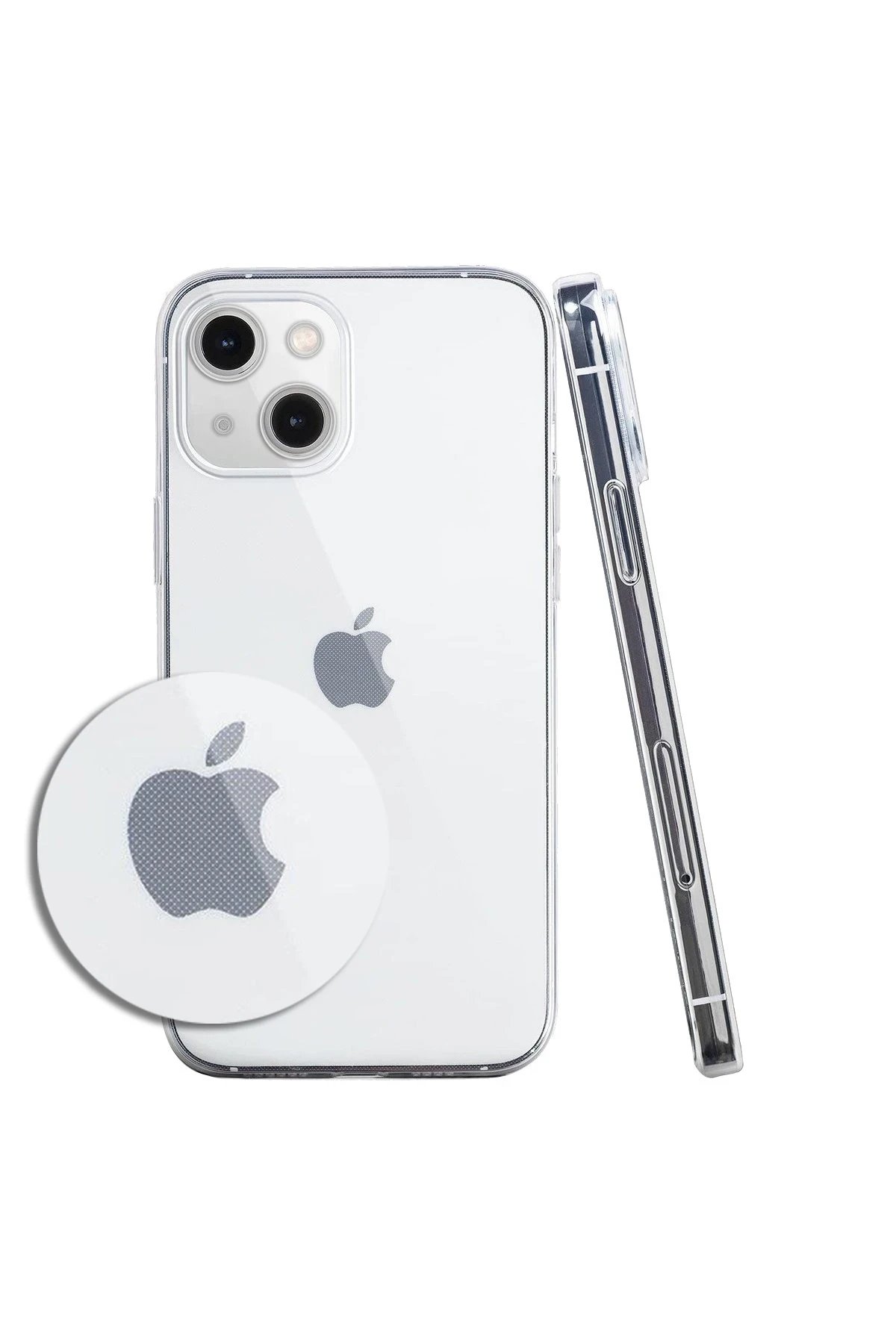 iPhone 13 Kılıf Lüx Şeffaf Silikon-(5796)