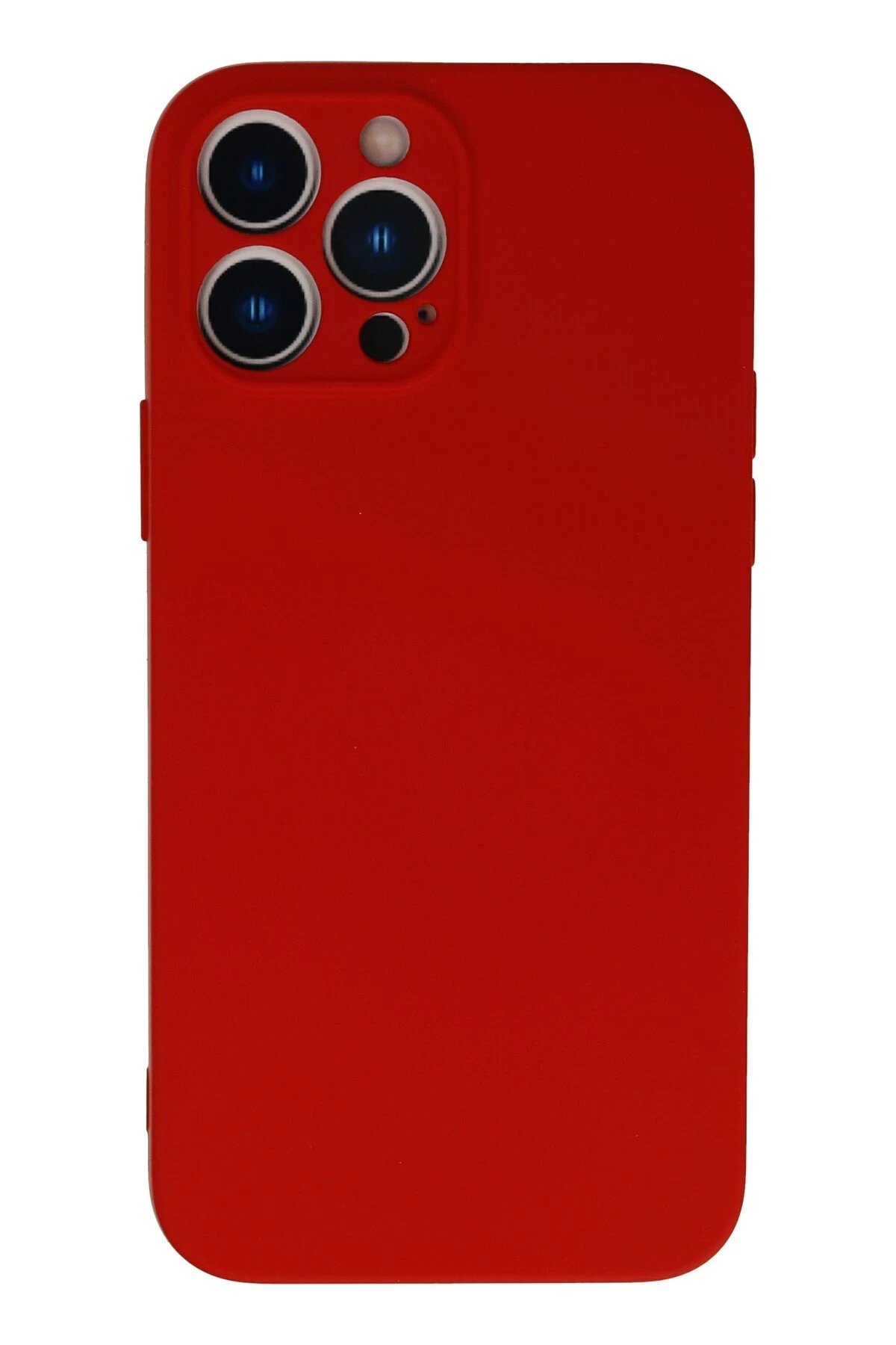 iPhone 13 Pro Kılıf Nano içi Kadife Silikon - Kırmızı-(5796)