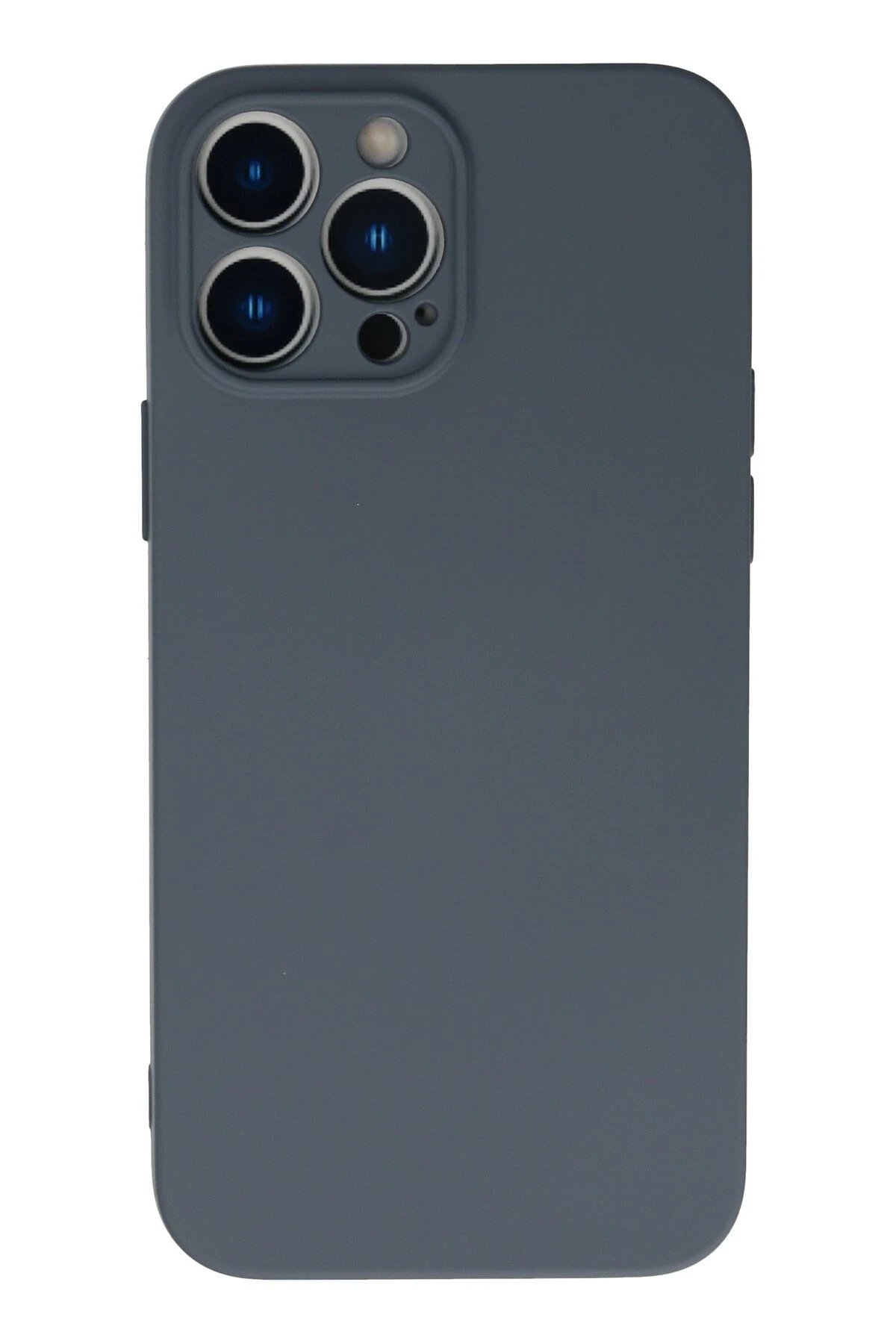 iPhone 13 Pro Kılıf Nano içi Kadife Silikon - Gri-(5796)
