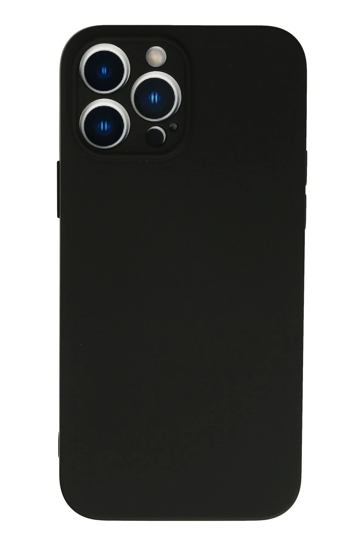 iPhone 13 Pro Max Kılıf Nano içi Kadife Silikon - Siyah-(5796)