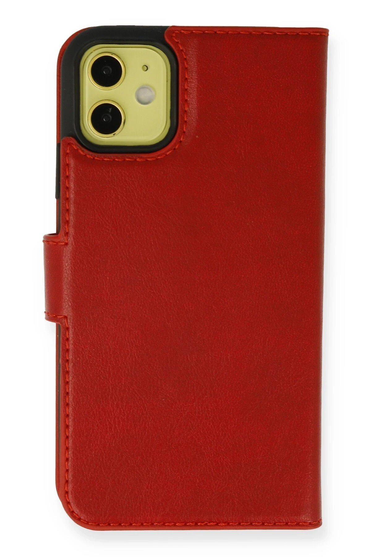 iPhone 13 Mini Kılıf Trend S Plus Kapaklı Kılıf - Kırmızı-(5796)