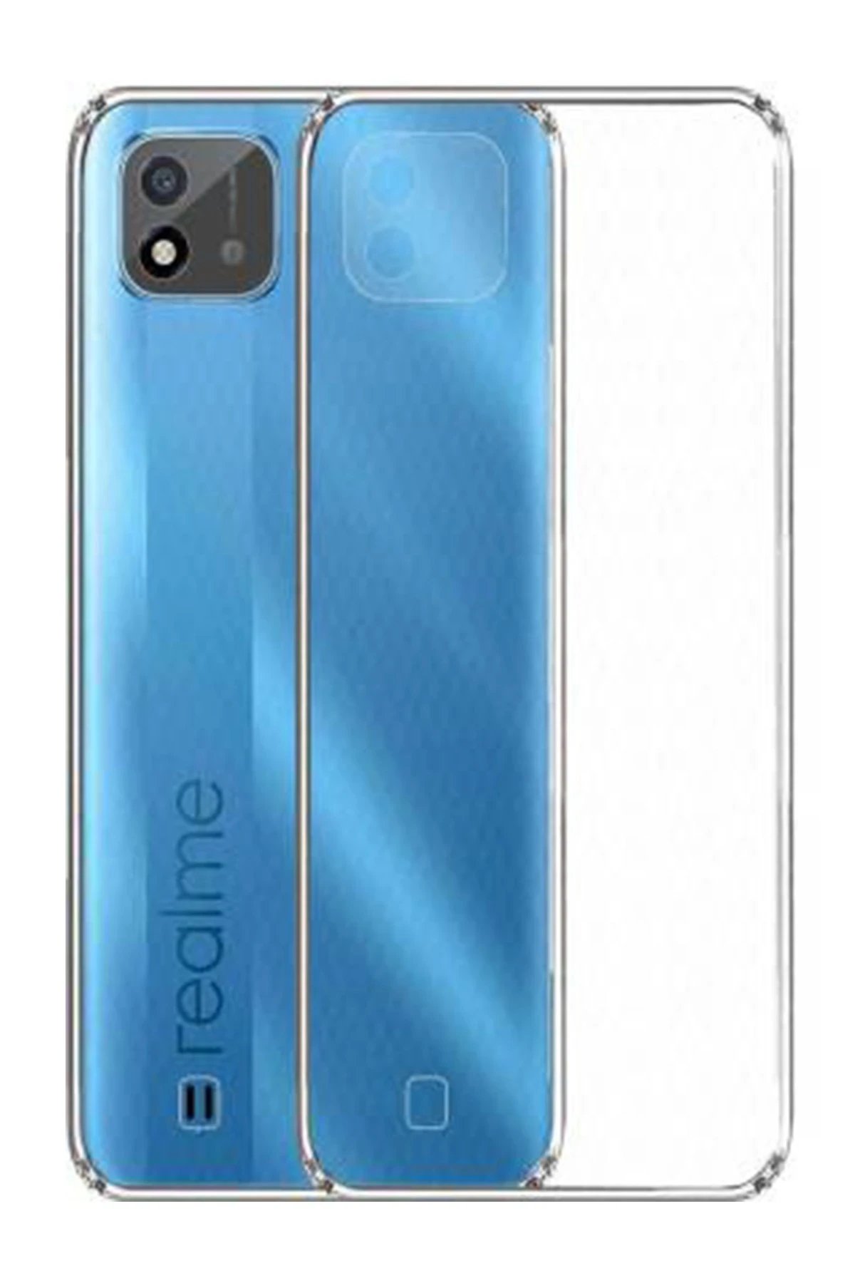 Realme C11 2021 Kılıf Lüx Şeffaf Silikon-(5796)