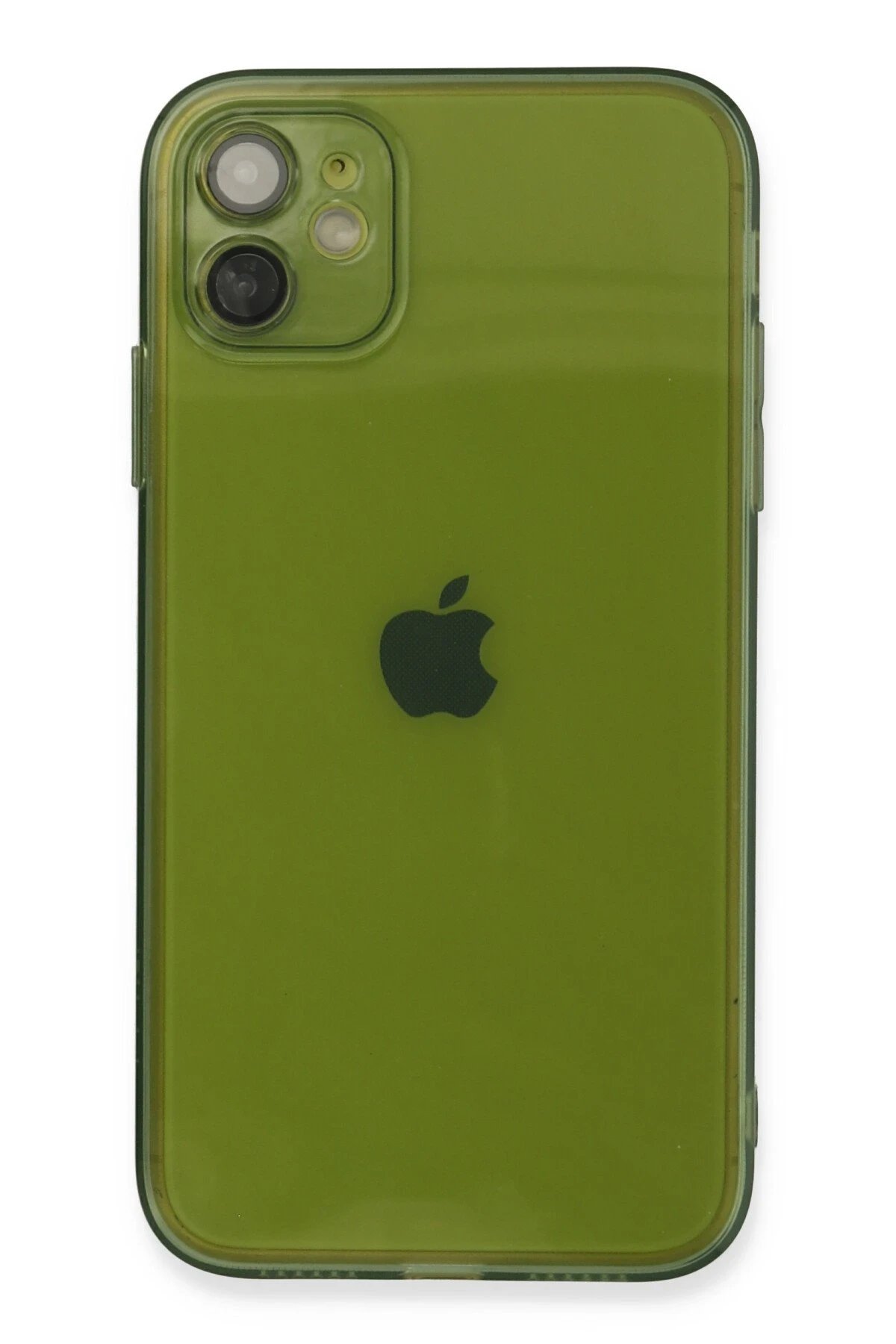 iPhone 12 Kılıf Fly Lens Silikon - Yeşil-(5796)