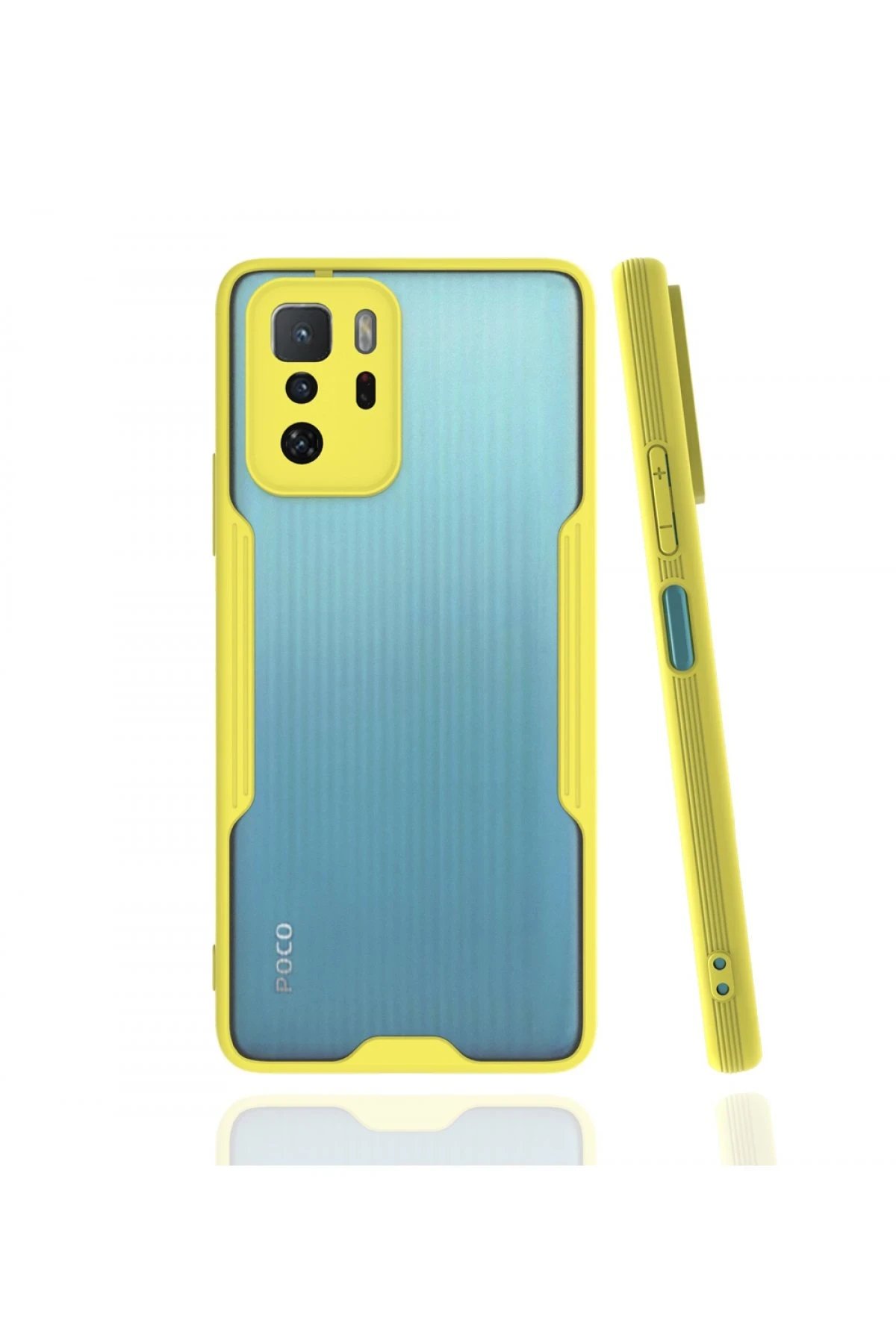 Xiaomi Poco X3 GT Kılıf Platin Silikon - Sarı-(5796)