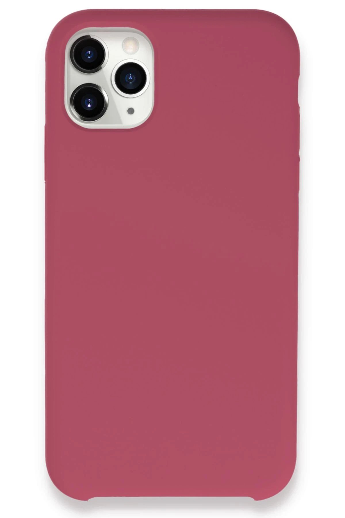 iPhone 11 Pro Max Kılıf Lansman Legant Silikon - Fuşya-(5796)