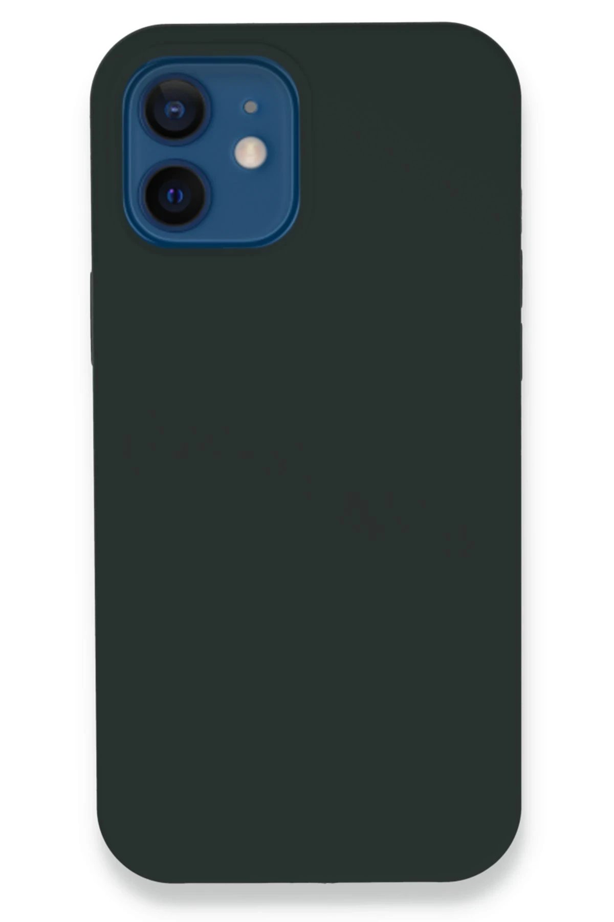 iPhone 12 Kılıf Lansman Legant Silikon - Koyu Yeşil-(5796)