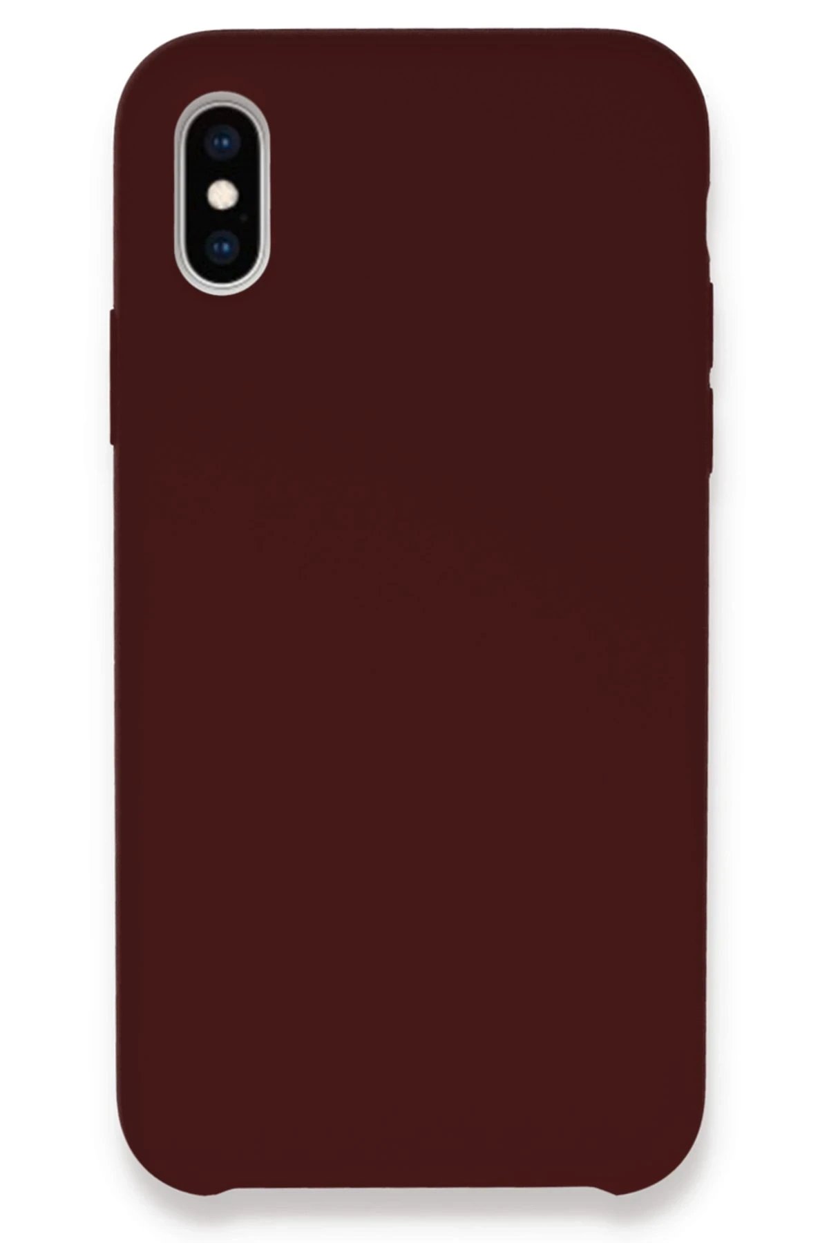 iPhone XS Max Kılıf Lansman Legant Silikon - Bordo-(5796)