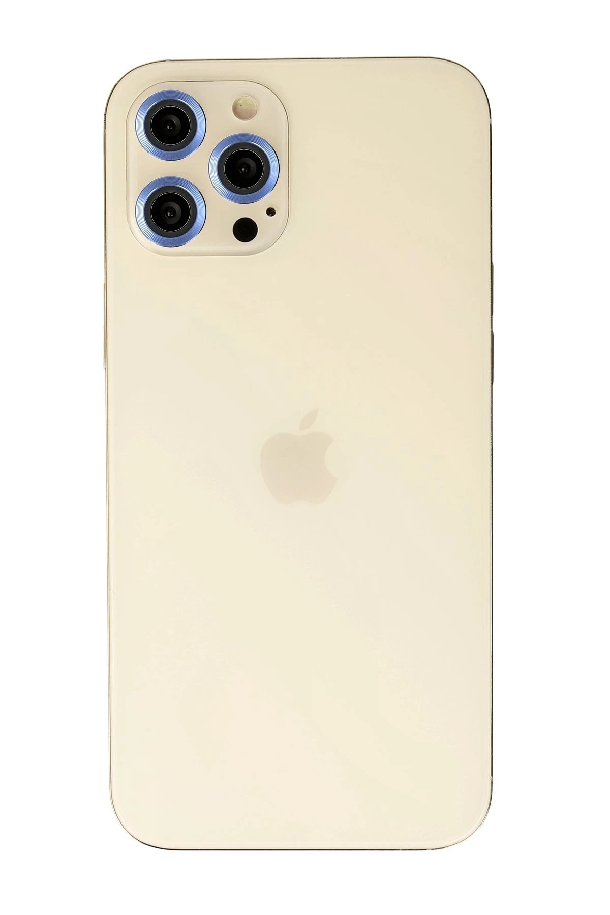 iPhone 12 Pro Metal Kamera Lens - Mavi-(5796)