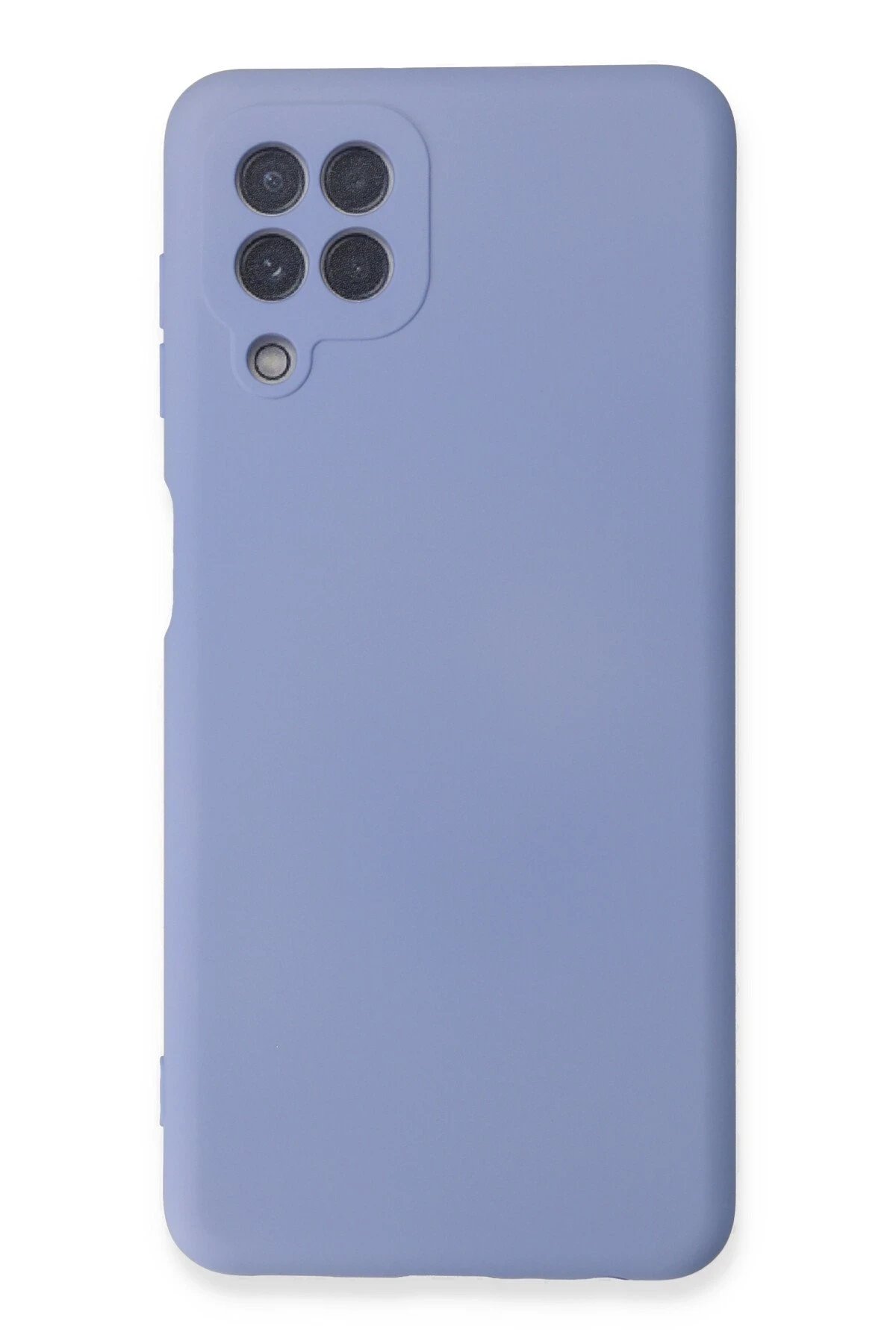 Samsung Galaxy A22 Kılıf Nano içi Kadife Silikon - Lila-(5796)