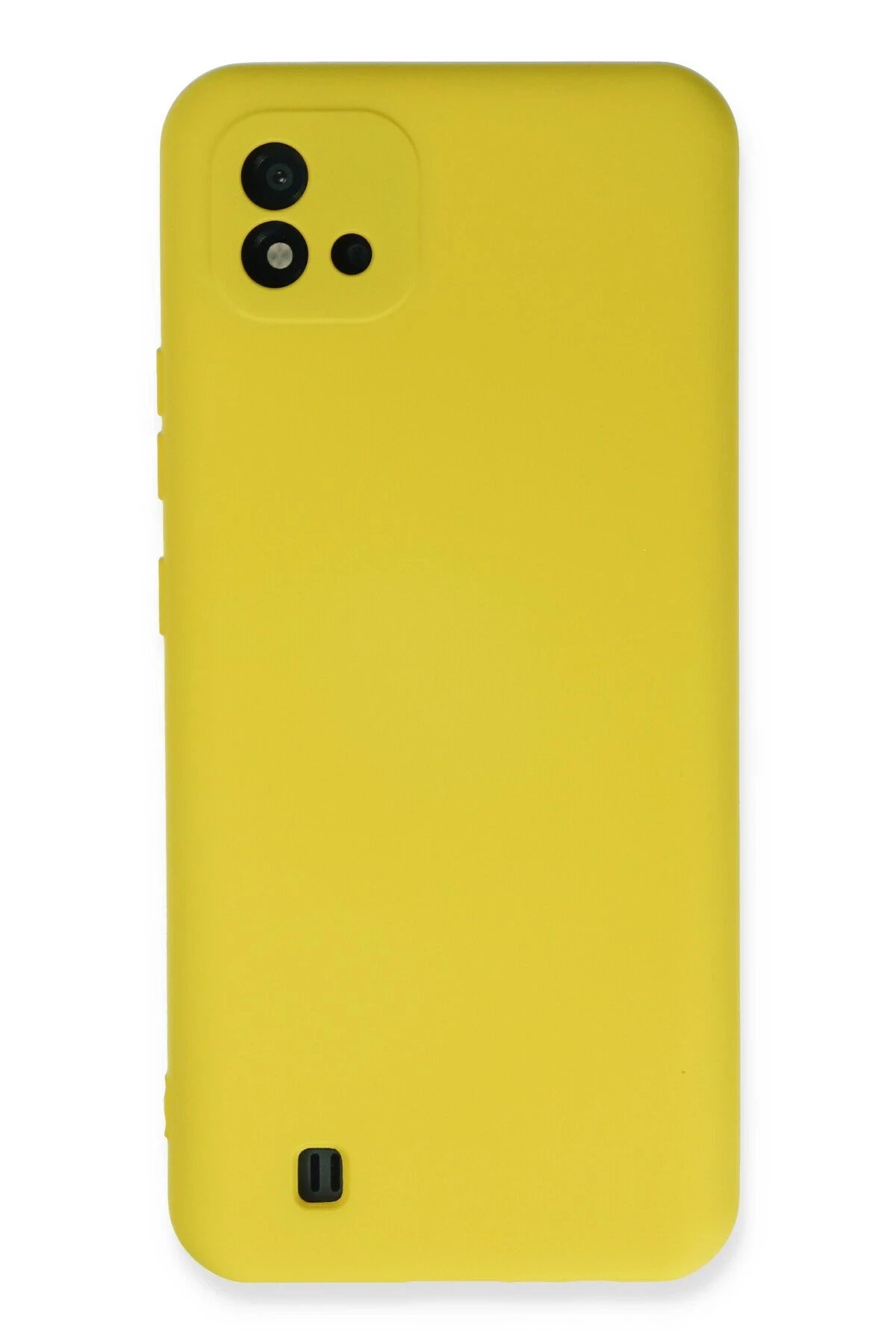 Realme C11 2021 Kılıf Nano içi Kadife Silikon - Sarı-(5796)