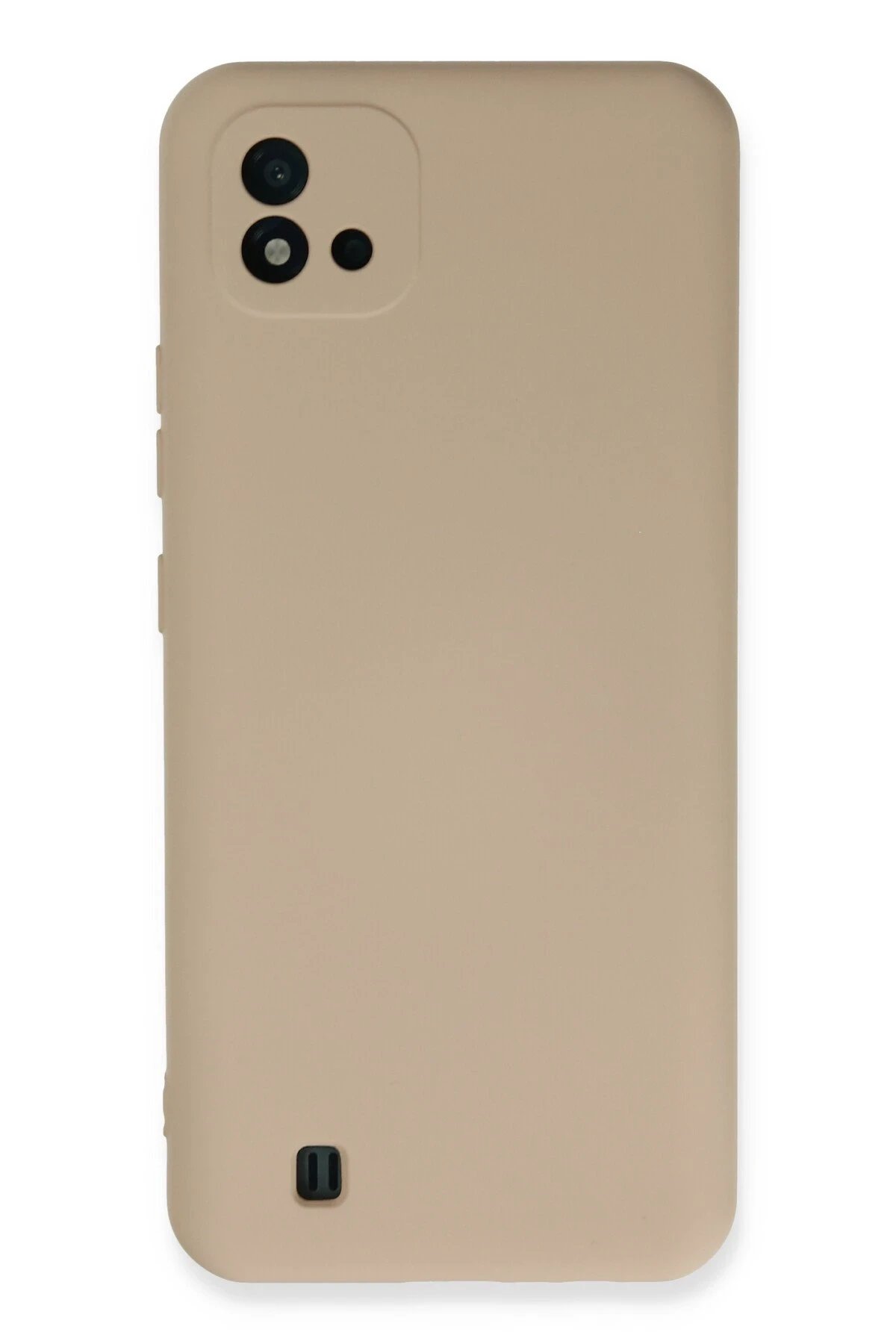 Realme C11 2021 Kılıf Nano içi Kadife Silikon - Pudra-(5796)