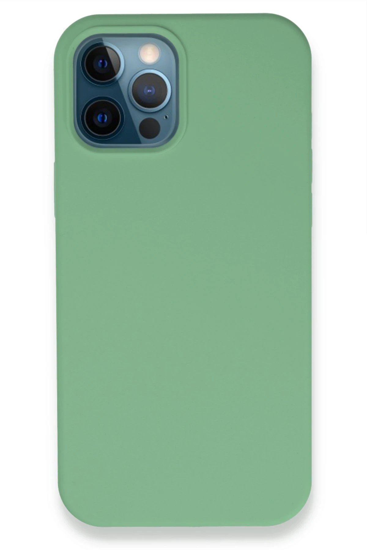 iPhone 12 Pro Kılıf Lansman Legant Silikon - Yeşil-(5796)