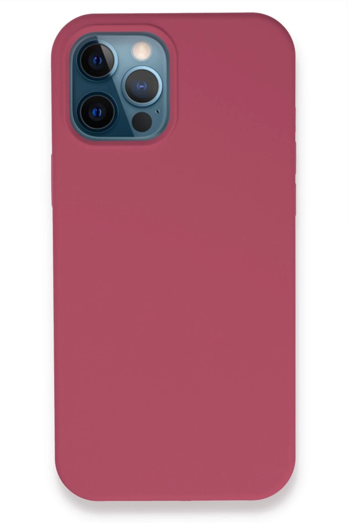 iPhone 12 Pro Kılıf Lansman Legant Silikon - Fuşya-(5796)