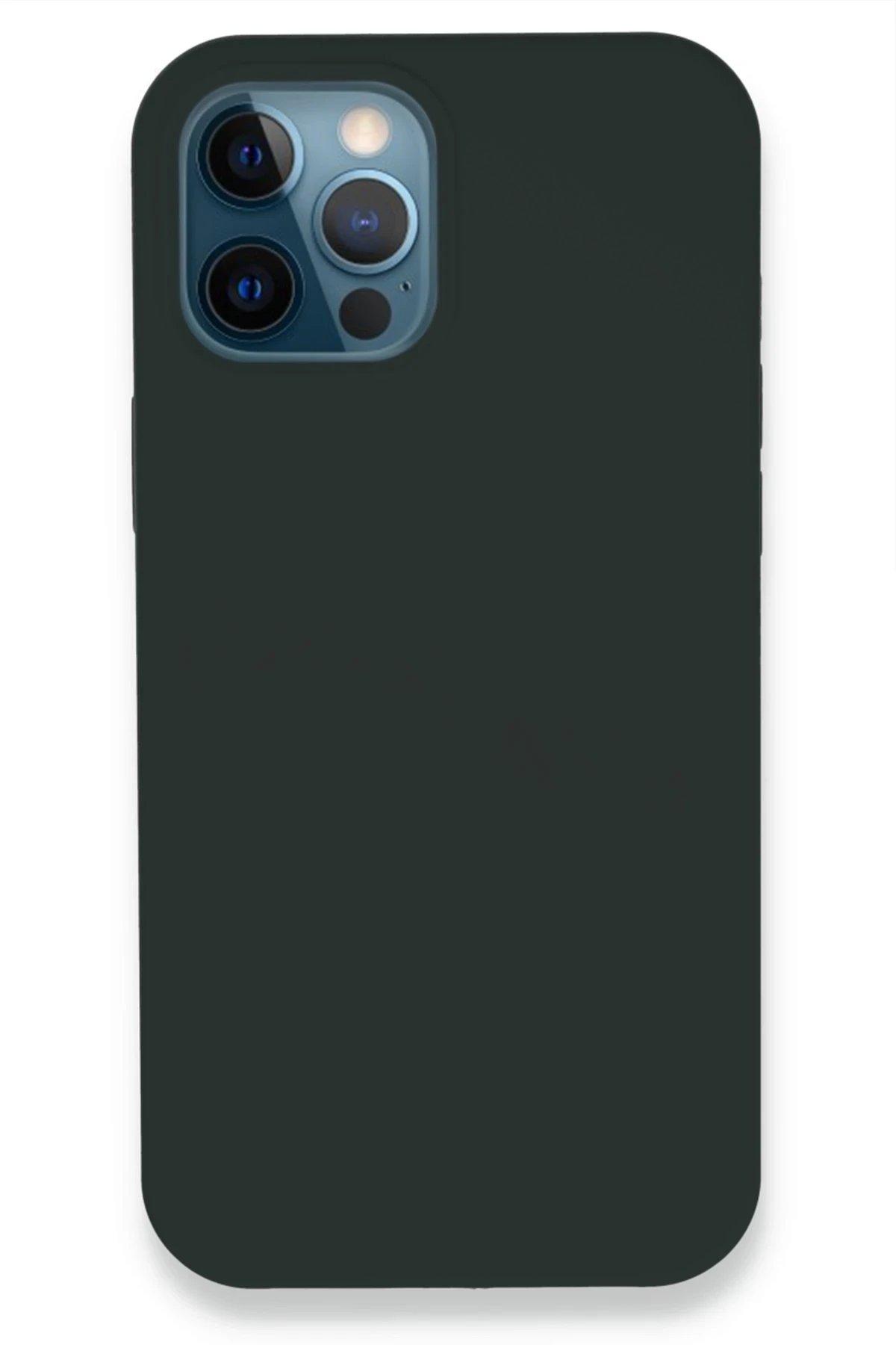 iPhone 12 Pro Kılıf Lansman Legant Silikon - Koyu Yeşil-(5796)