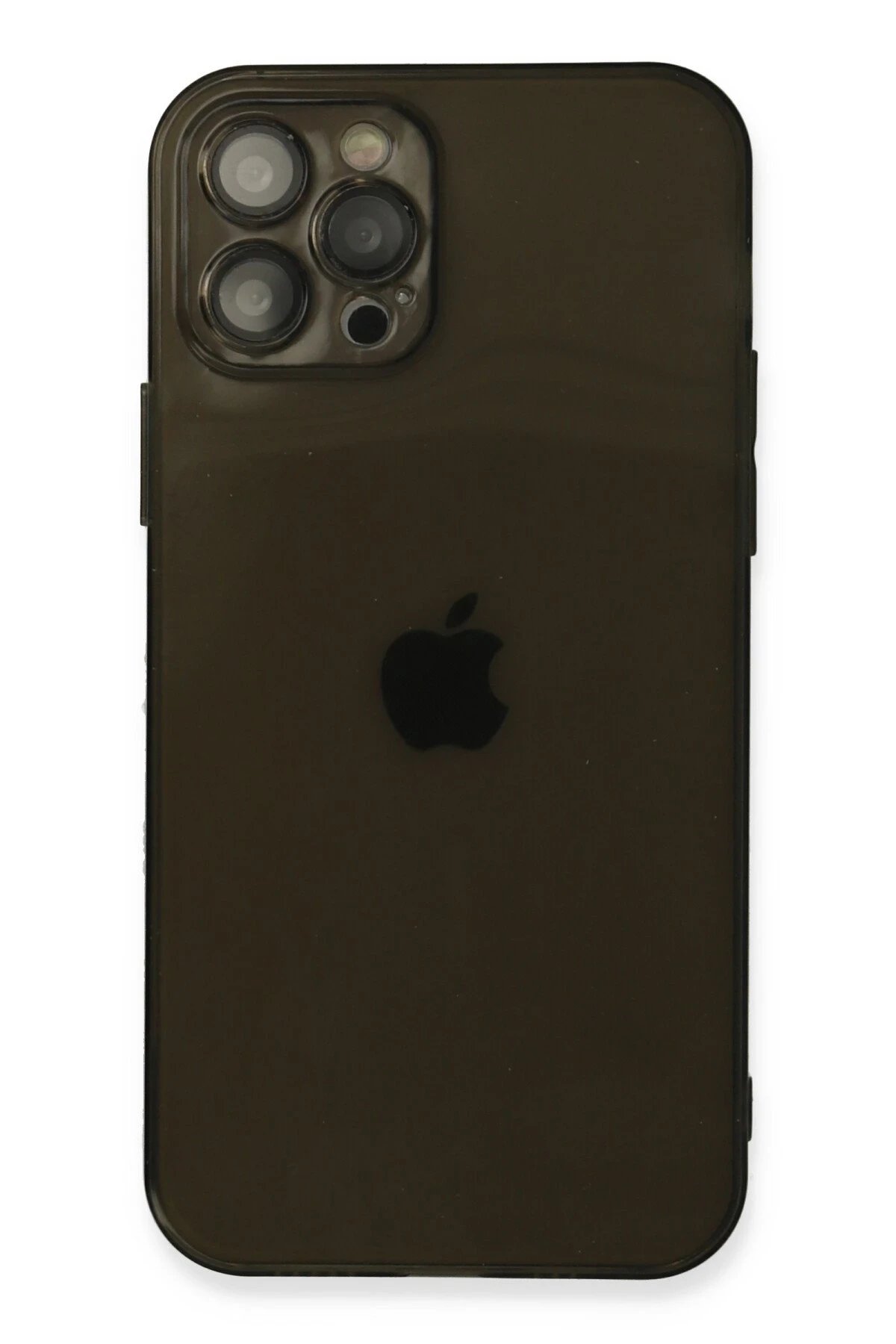 iPhone 12 Pro Max Kılıf Fly Lens Silikon - Siyah-(5796)