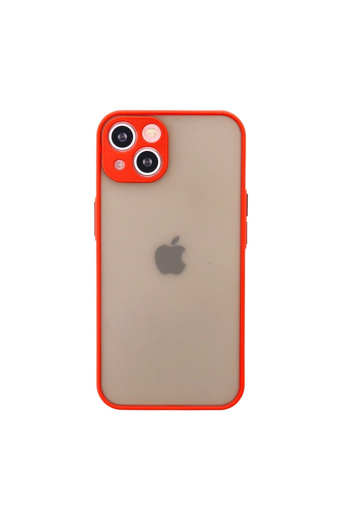 iPhone 13 Mini Kılıf Montreal Silikon Kapak - Kırmızı-(5796)