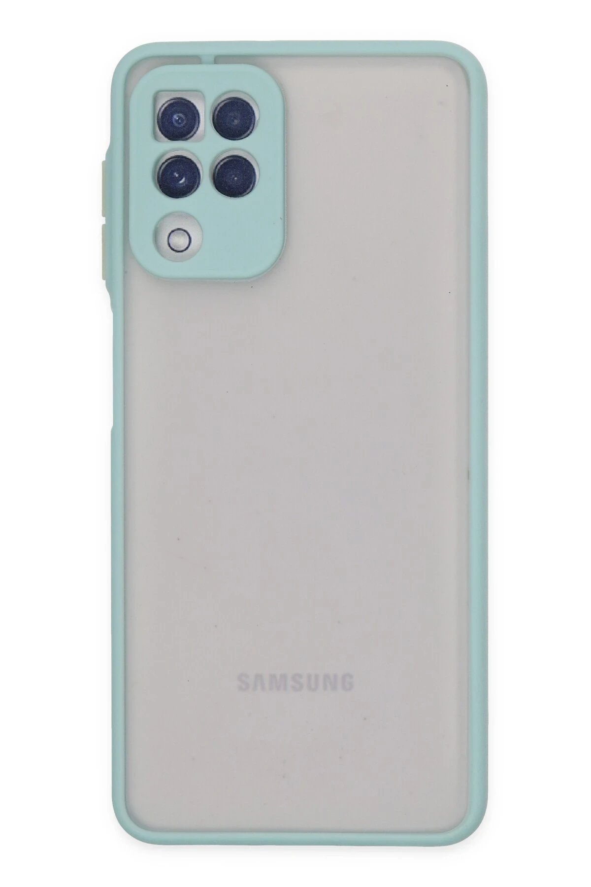 Samsung Galaxy A22 Kılıf Montreal Silikon Kapak - Turkuaz-(5796)