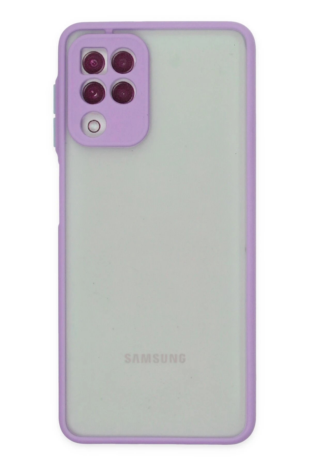 Samsung Galaxy A22 Kılıf Montreal Silikon Kapak - Mor-(5796)