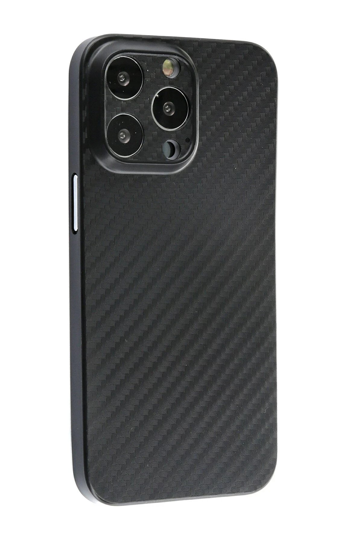 iPhone 13 Pro Max Kılıf Karbon PP Silikon - Siyah-(5796)
