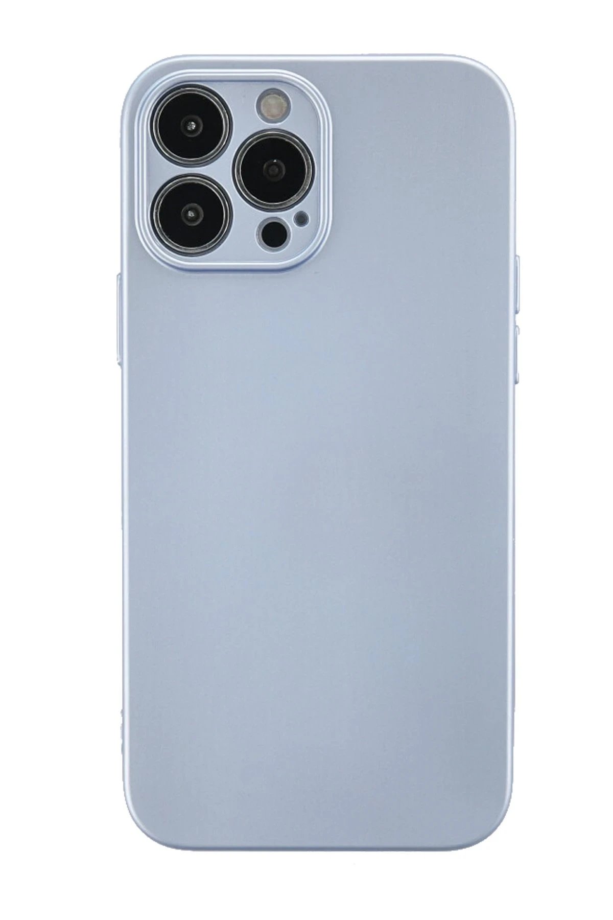 iPhone 13 Pro Kılıf Nano içi Kadife Silikon - Sky Blue-(5796)