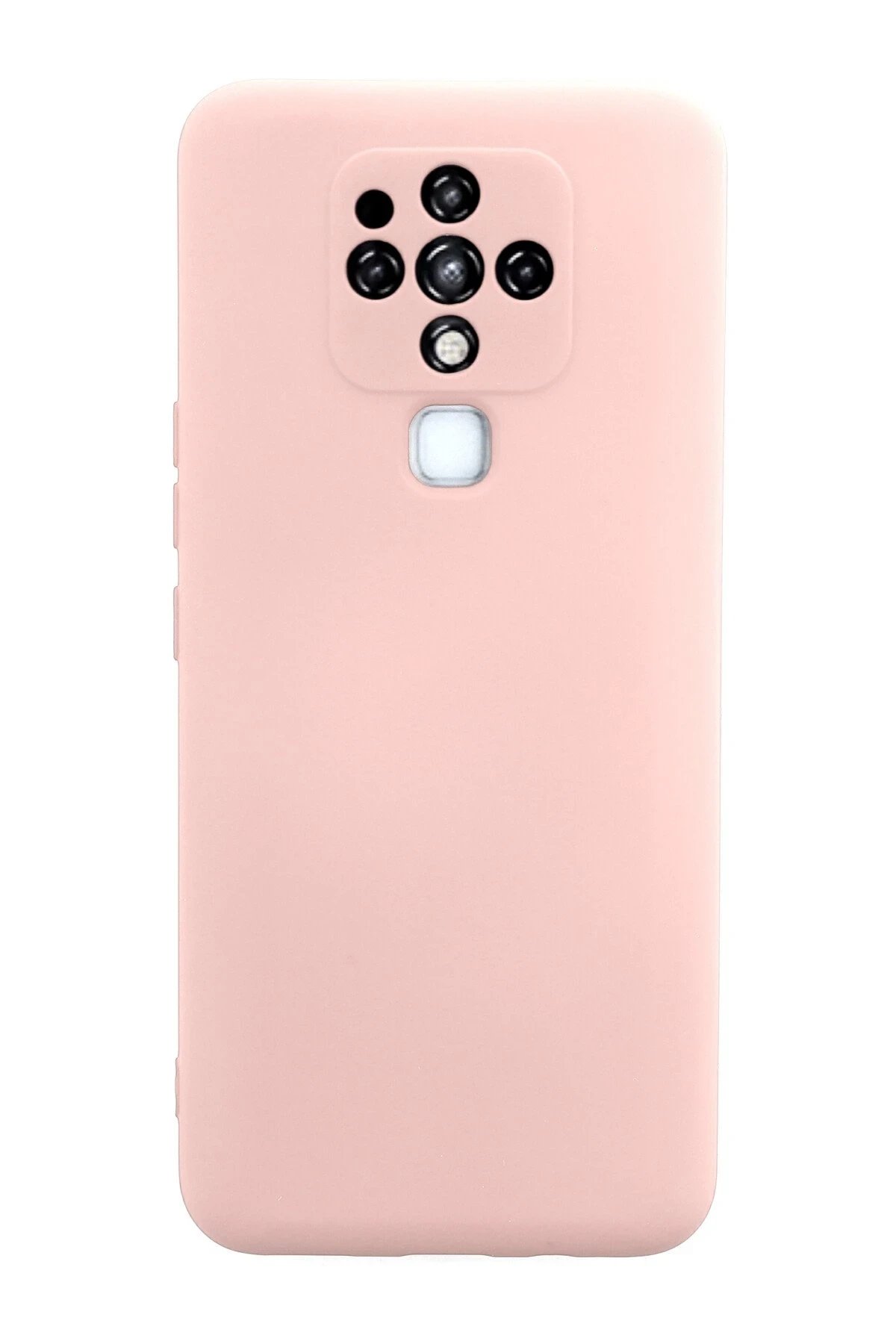 Tecno Camon 16 Kılıf Nano içi Kadife Silikon - Pudra-(5796)