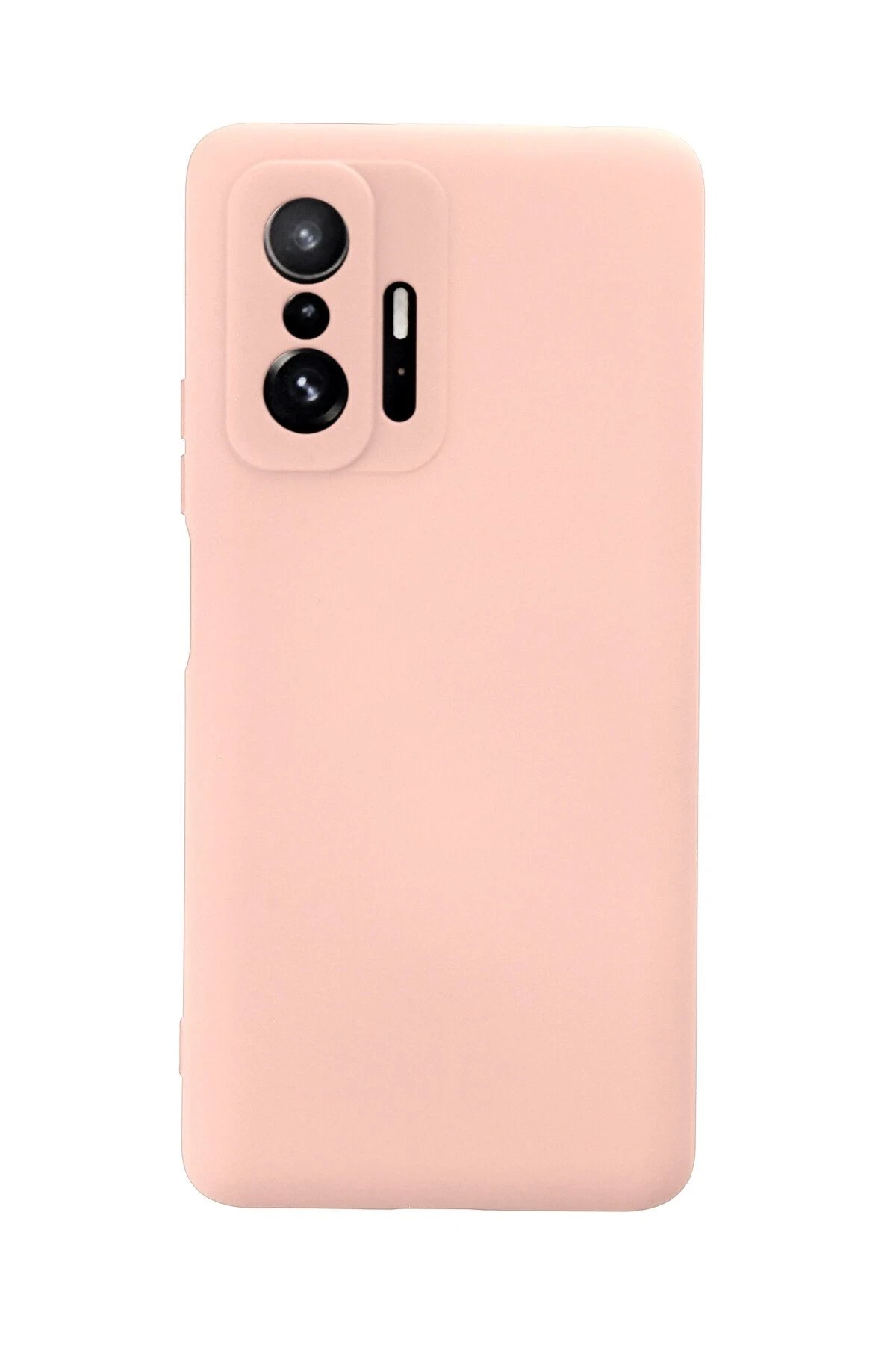 Xiaomi Mi 11T Pro Kılıf Nano içi Kadife Silikon - Pudra-(5796)