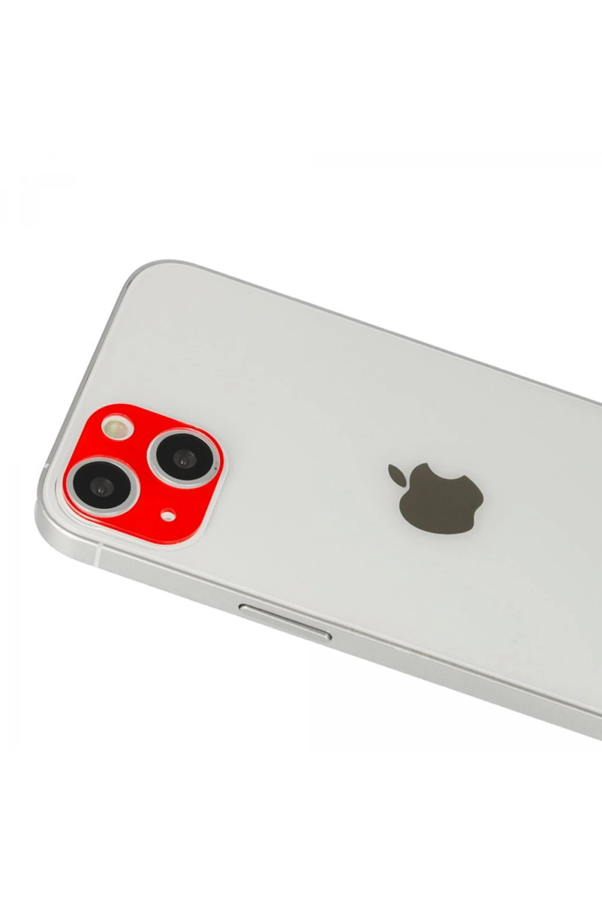 iPhone 13 Rainbow Kamera Lens Koruma Cam - Kırmızı-(5796)