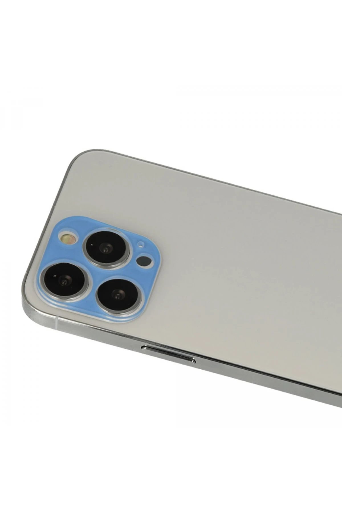 iPhone 13 Pro Max Rainbow Kamera Lens Koruma Cam - Mavi-(5796)
