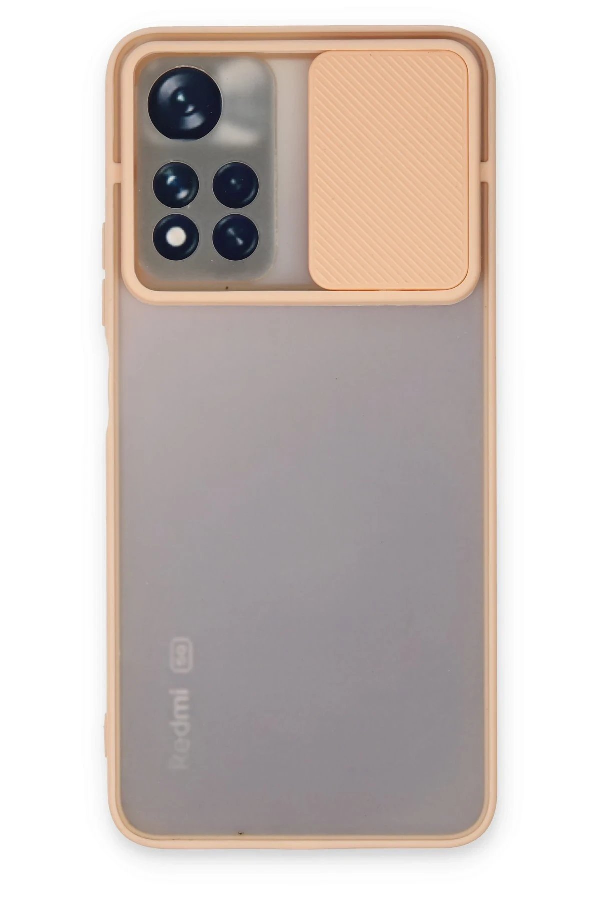 Xiaomi Redmi Note 11 Pro Plus 5G Kılıf Palm Buzlu Kamera Sürgülü Silikon - Pembe-(5796)