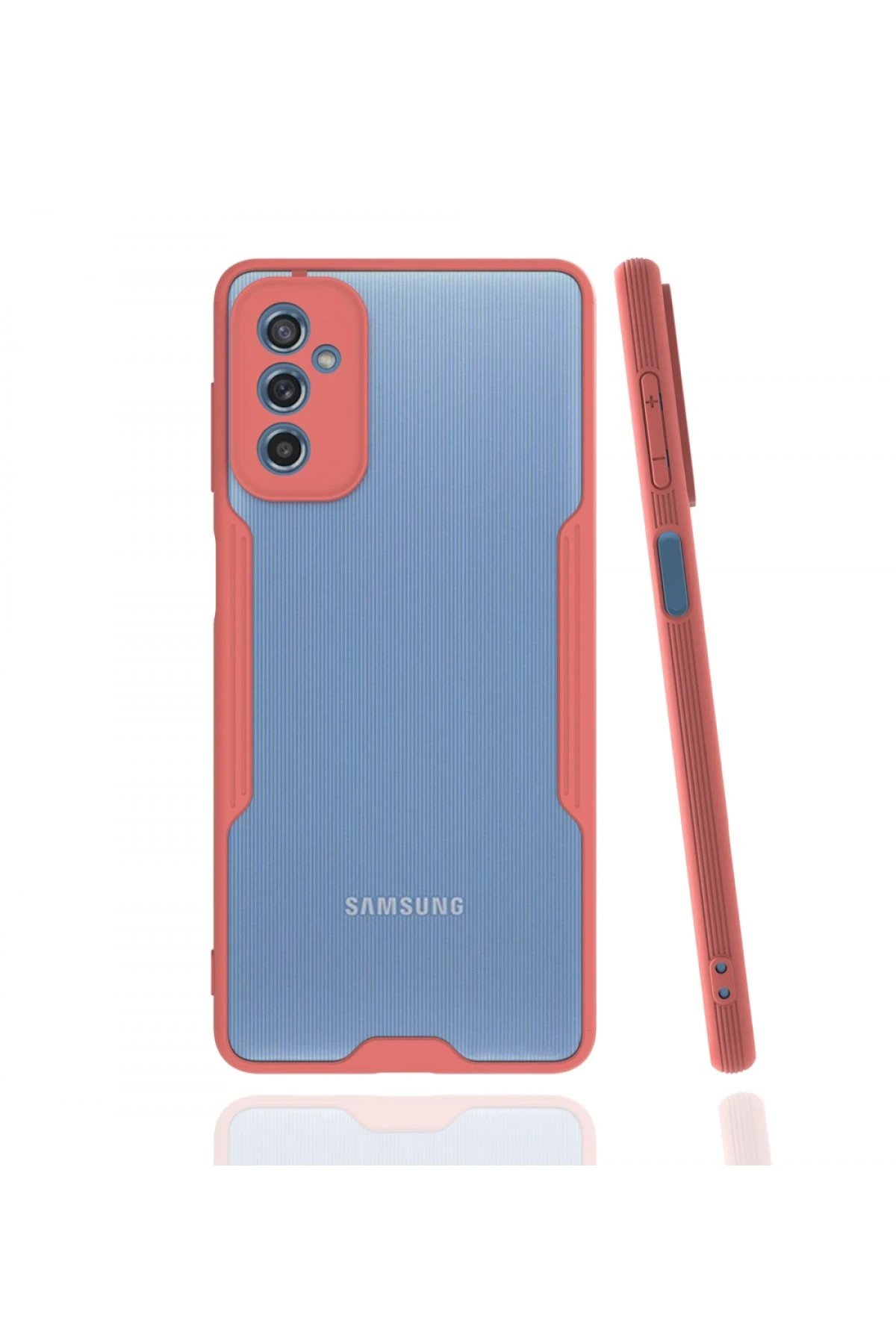 Samsung Galaxy M52 5G Kılıf Platin Silikon - Pembe-(5796)