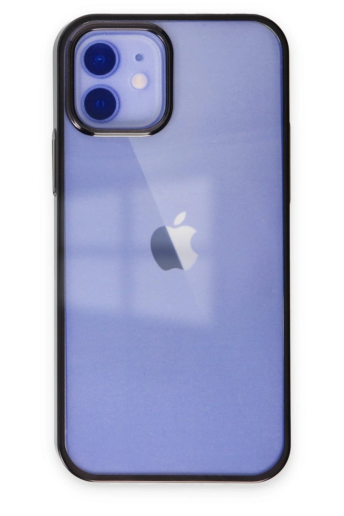 iPhone 12 Kılıf Element Silikon - Siyah-(5796)