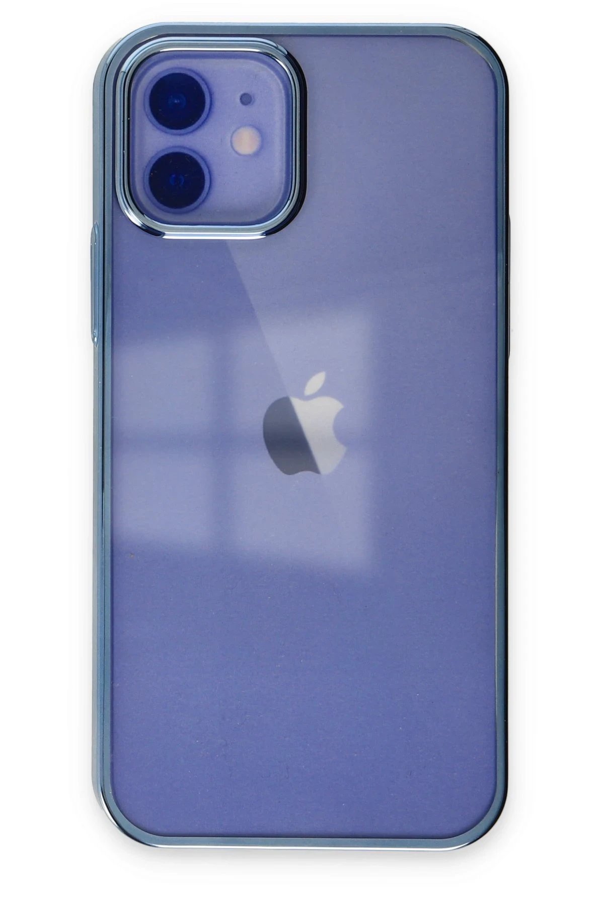 iPhone 12 Kılıf Element Silikon - Mavi-(5796)