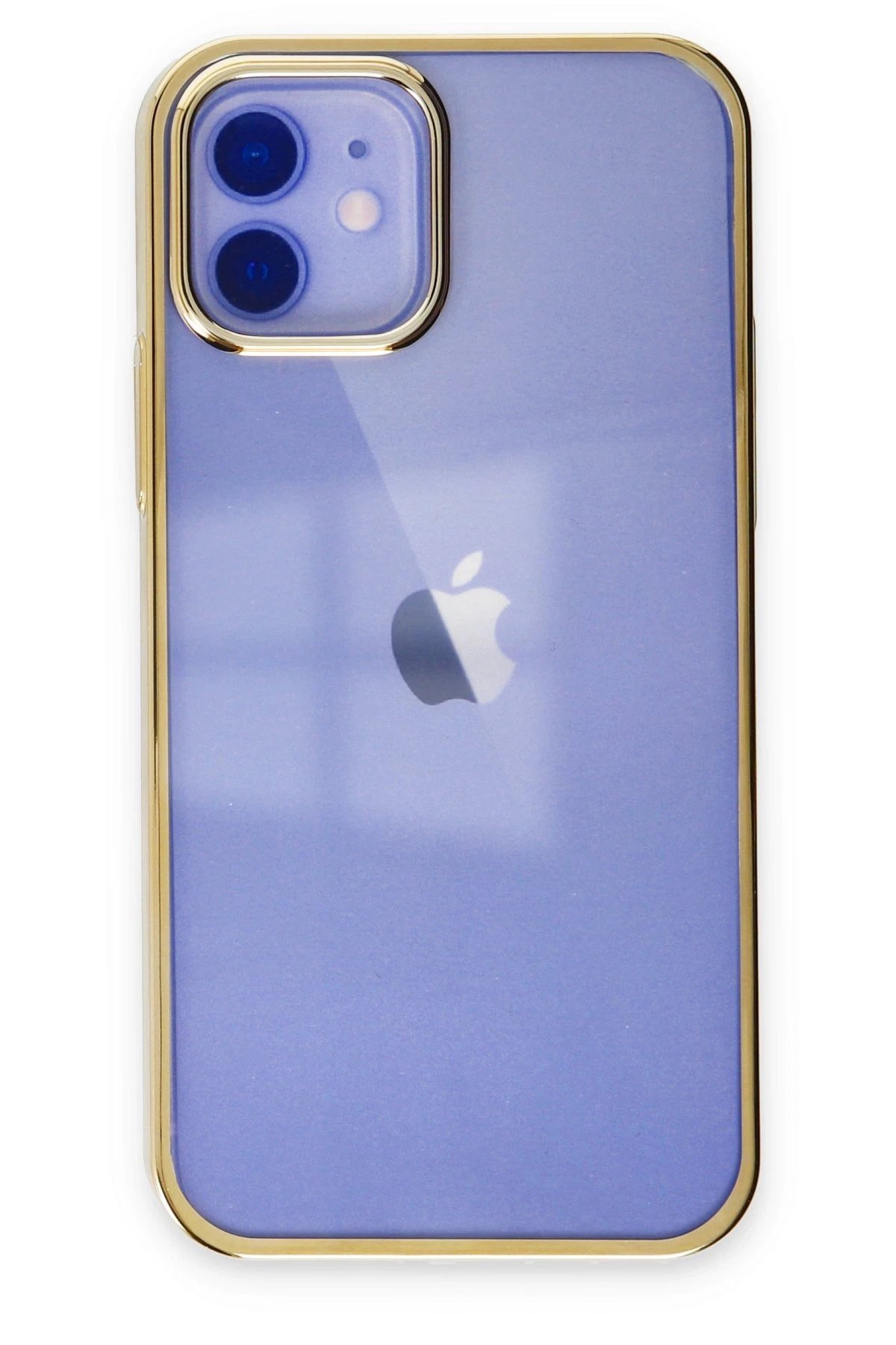 iPhone 12 Kılıf Element Silikon - Gold-(5796)