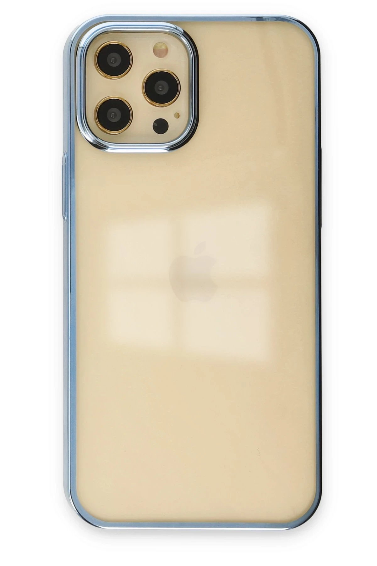 iPhone 12 Pro Max Kılıf Element Silikon - Mavi-(5796)