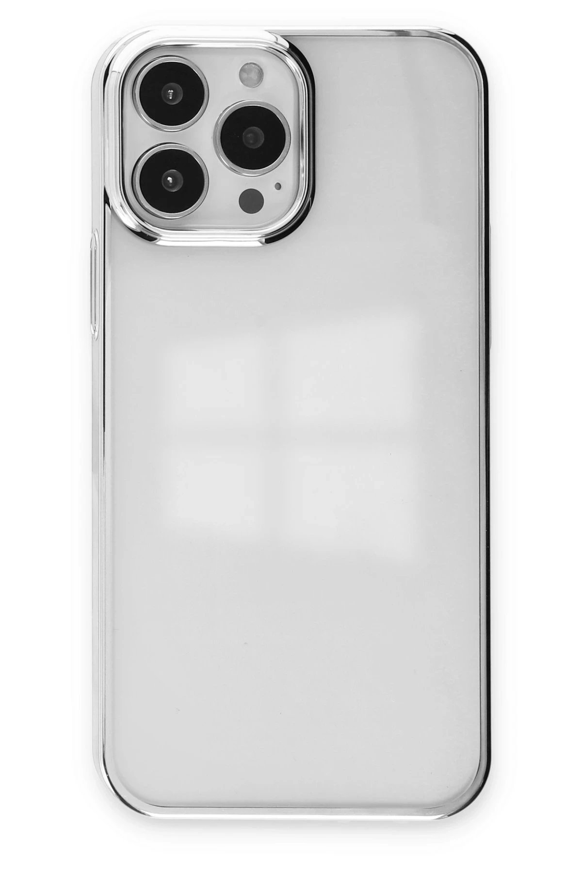 iPhone 13 Pro Kılıf Element Silikon - Gümüş-(5796)