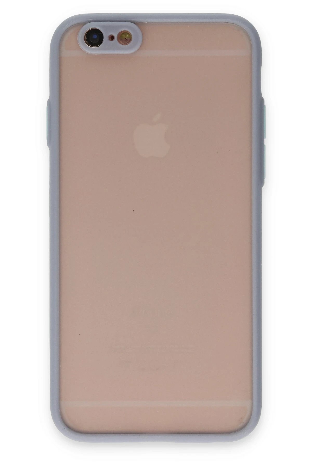 iPhone 6 Kılıf Montreal Silikon Kapak - Gri-(5796)