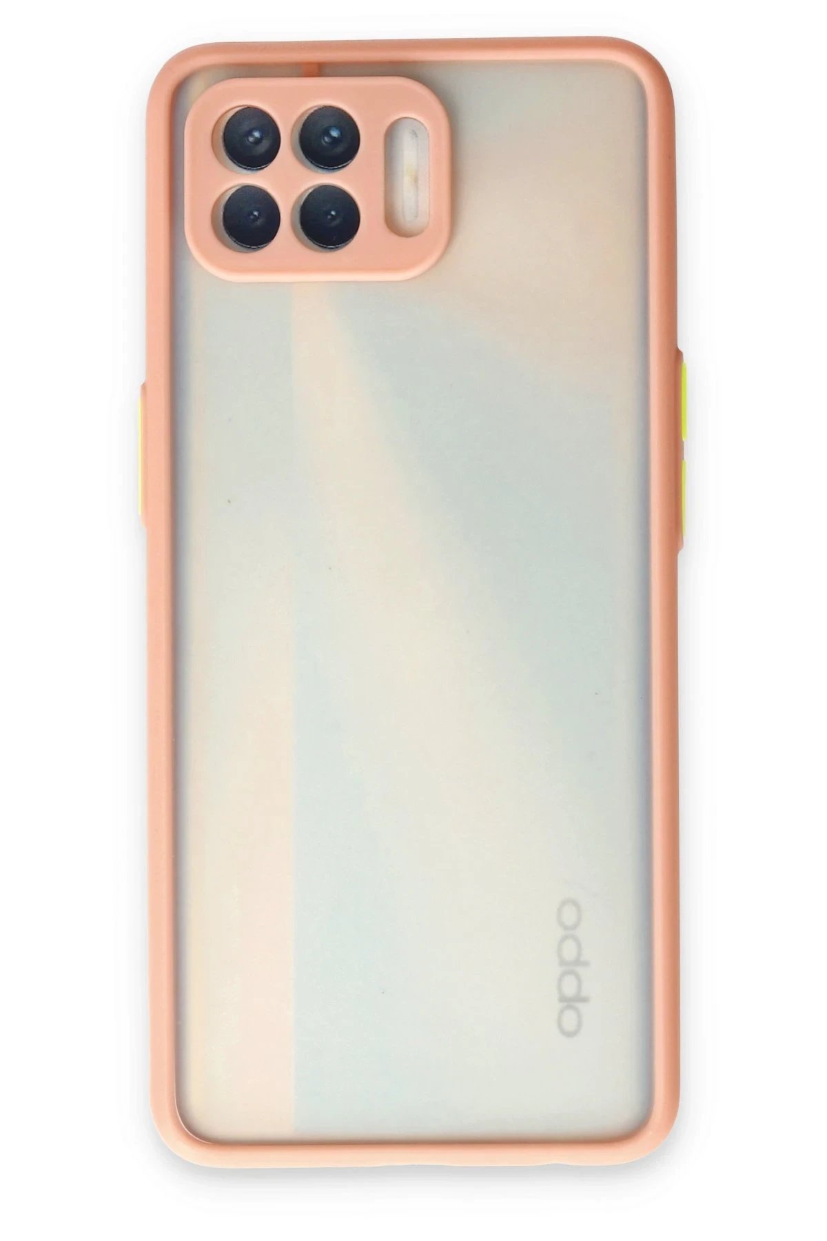 Oppo Reno 4 Lite Kılıf Montreal Silikon Kapak - Pembe-(5796)