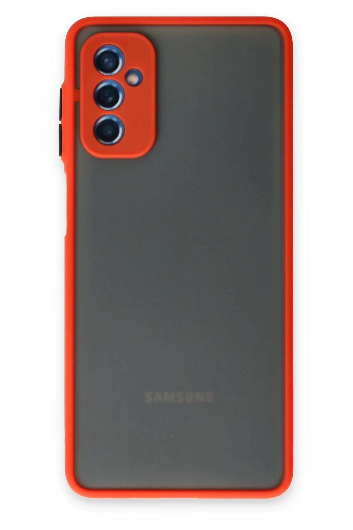 Samsung Galaxy M52 5G Kılıf Montreal Silikon Kapak - Kırmızı-(5796)